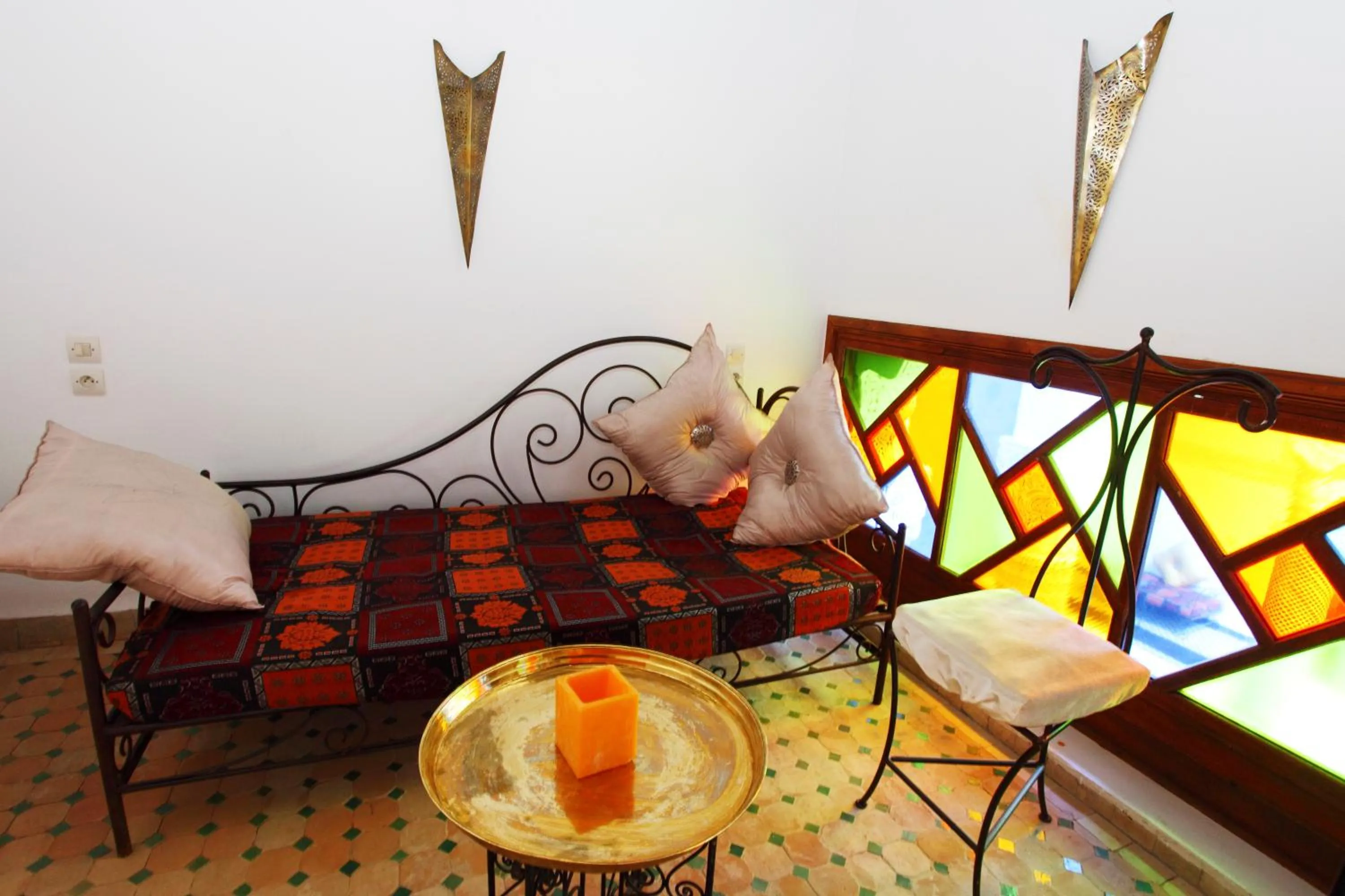 Seating area in Riad Jamaï
