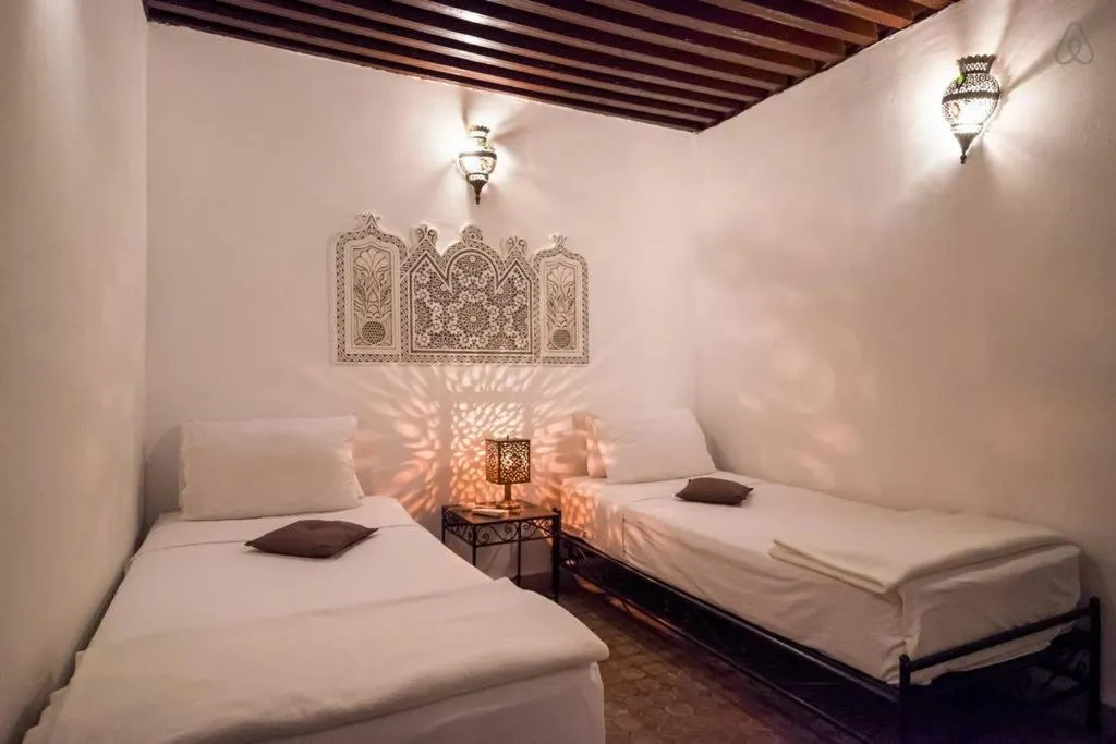 Bed in Riad Jamaï