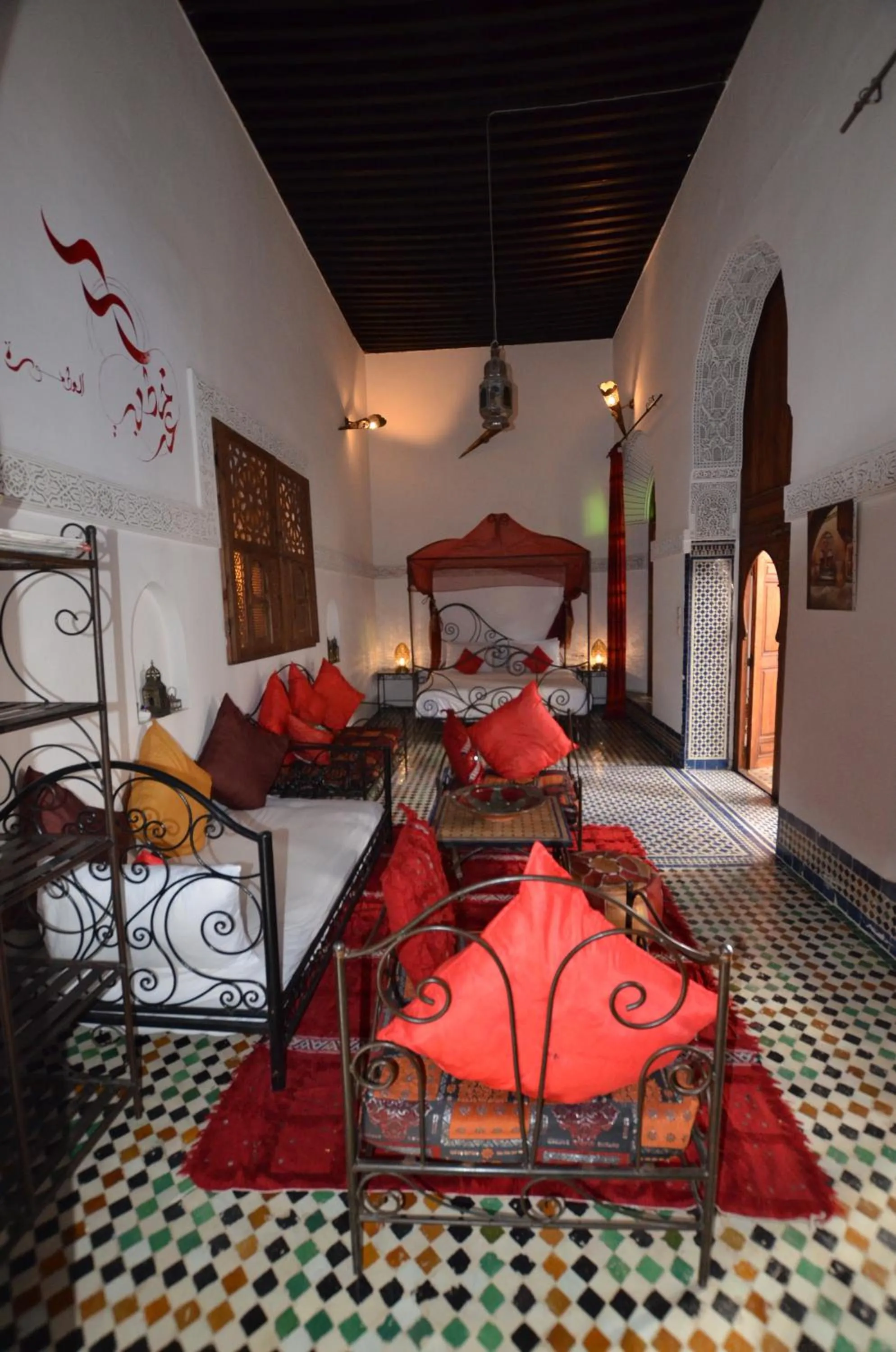 Bed in Riad Jamaï