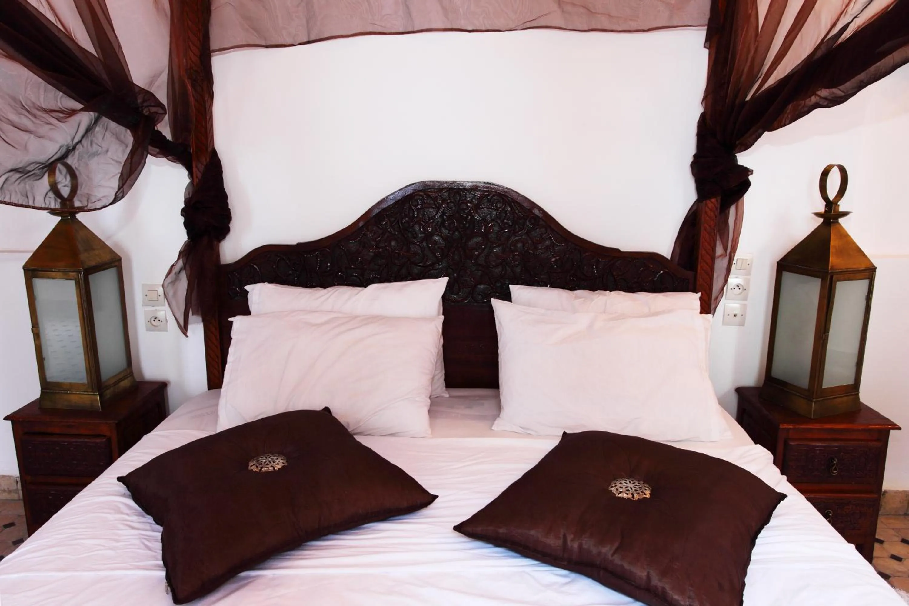 Bed in Riad Jamaï