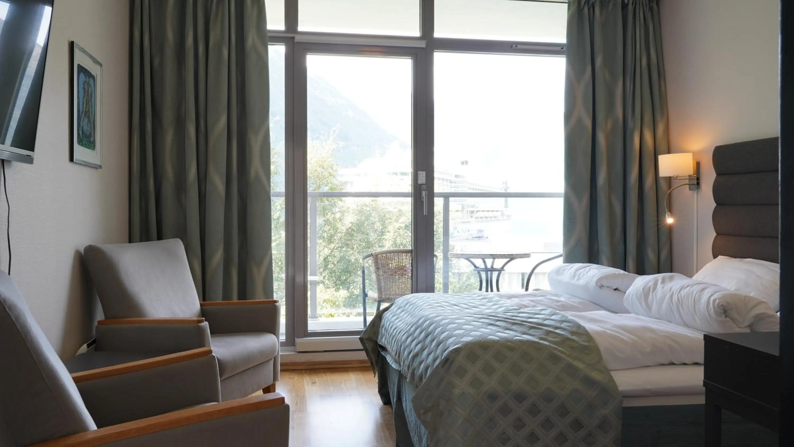 Bed in Havila Hotel Geiranger