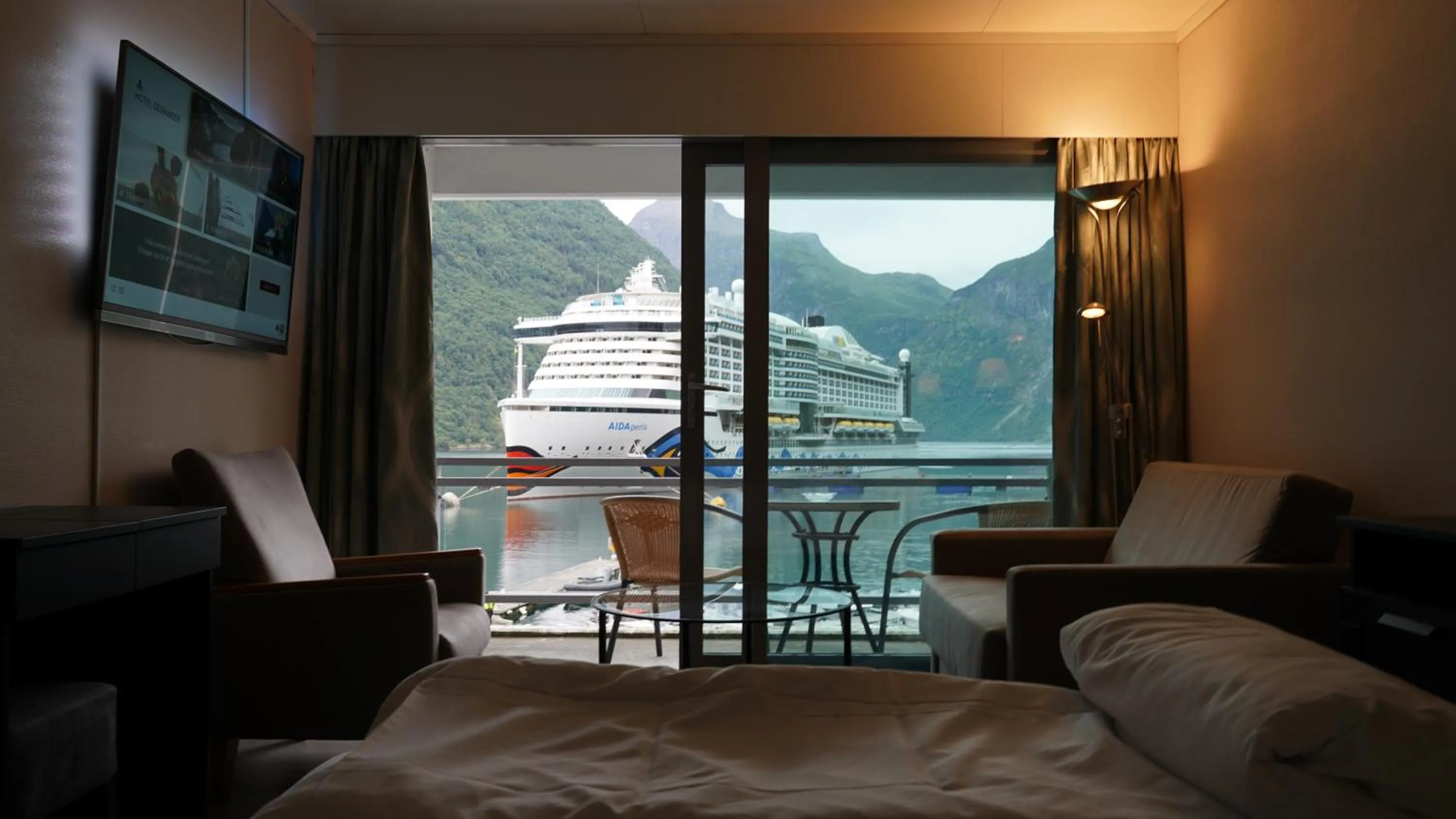 Bed in Havila Hotel Geiranger