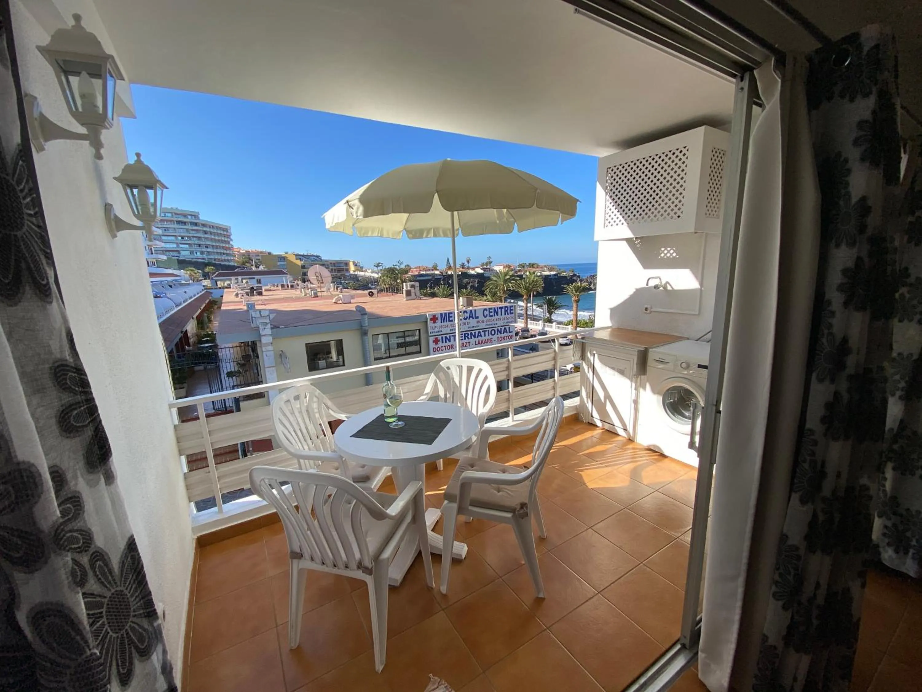 Balcony/Terrace in Ocean View Apartment at the beach Playa de La Arena
