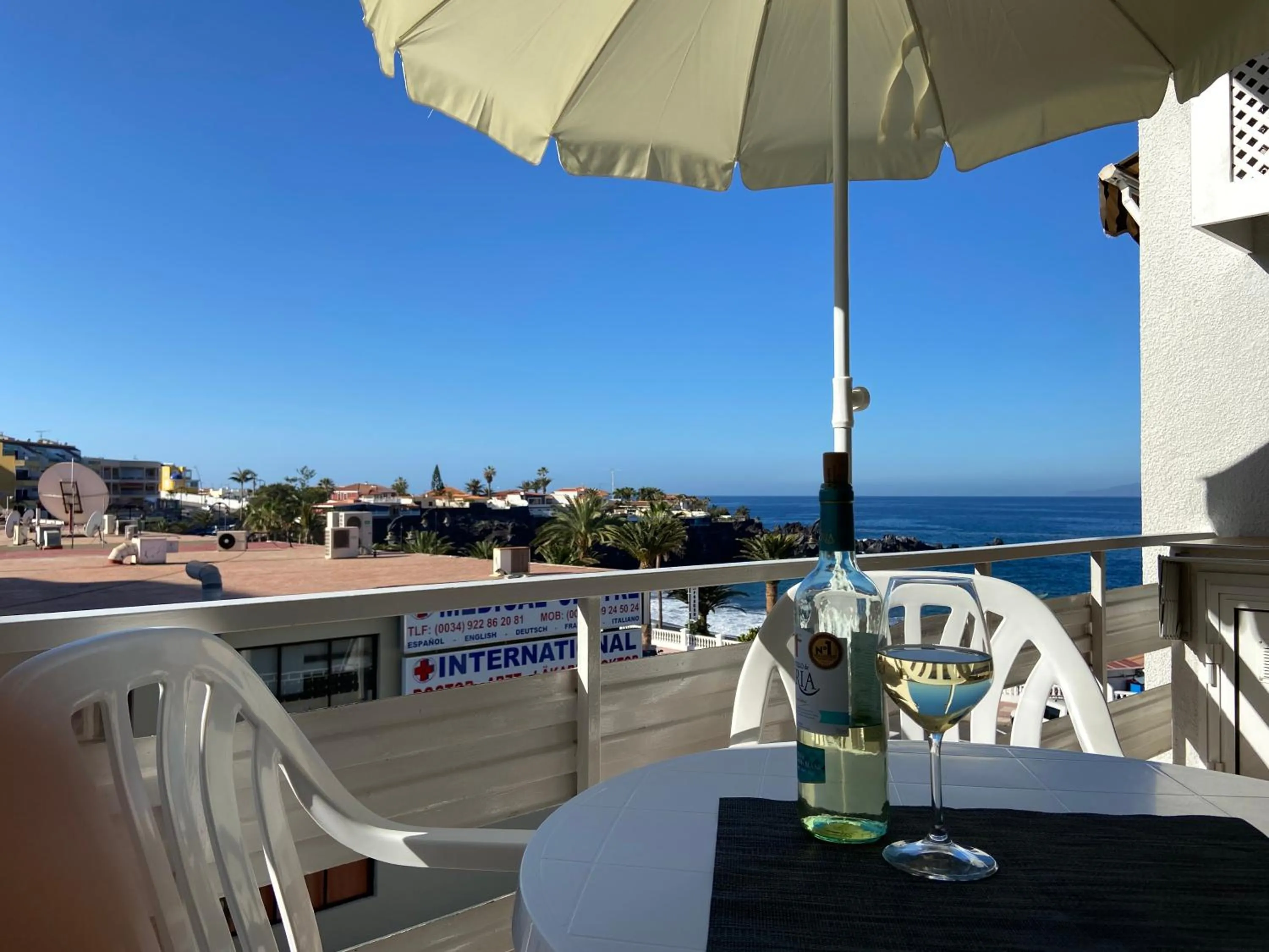 Balcony/Terrace in Ocean View Apartment at the beach Playa de La Arena