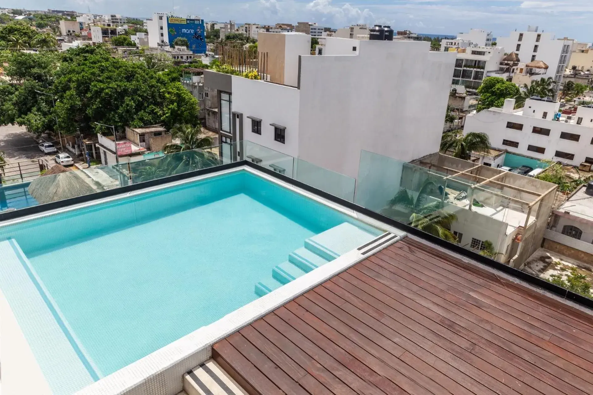 Pool view in Hotelito del Mar Playa del Carmen Pool view in Hotelito del Mar Playa del Carmen