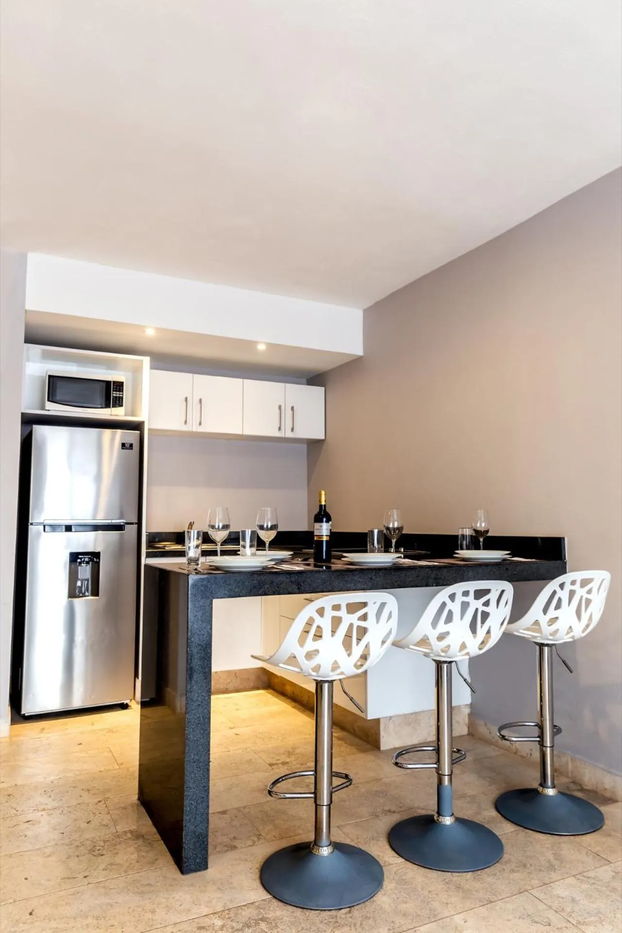 Kitchen or kitchenette in Hotelito del Mar Playa del Carmen