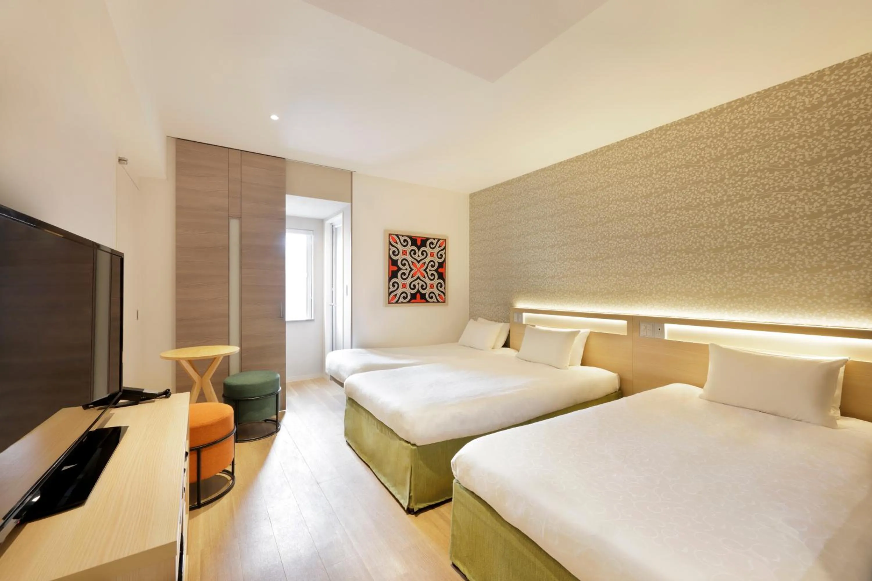 Bed in karaksa hotel Sapporo