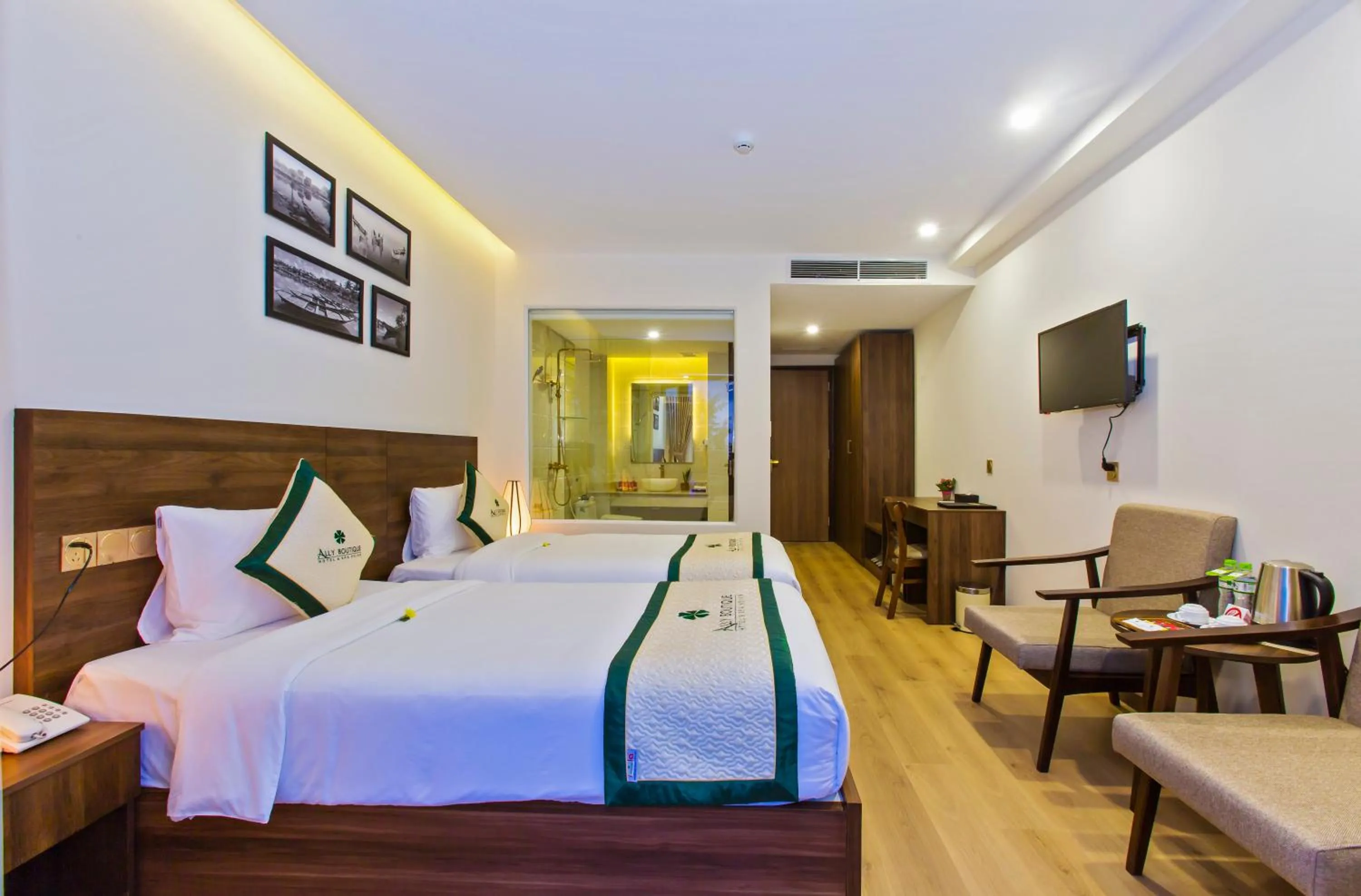 Photo of the whole room, Bed in Ally Beach Boutique Hotel Hoian