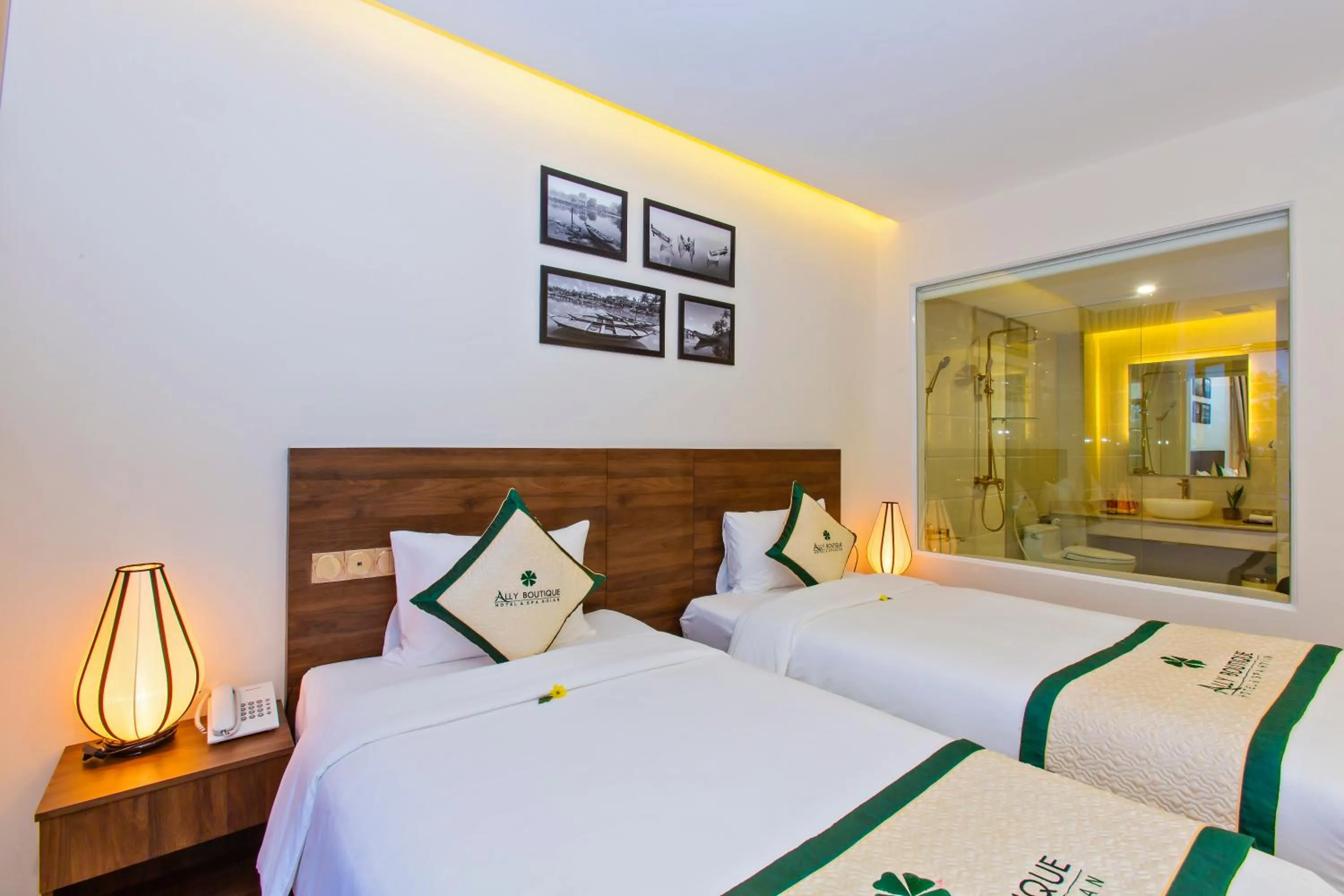 Bed in Ally Beach Boutique Hotel Hoian