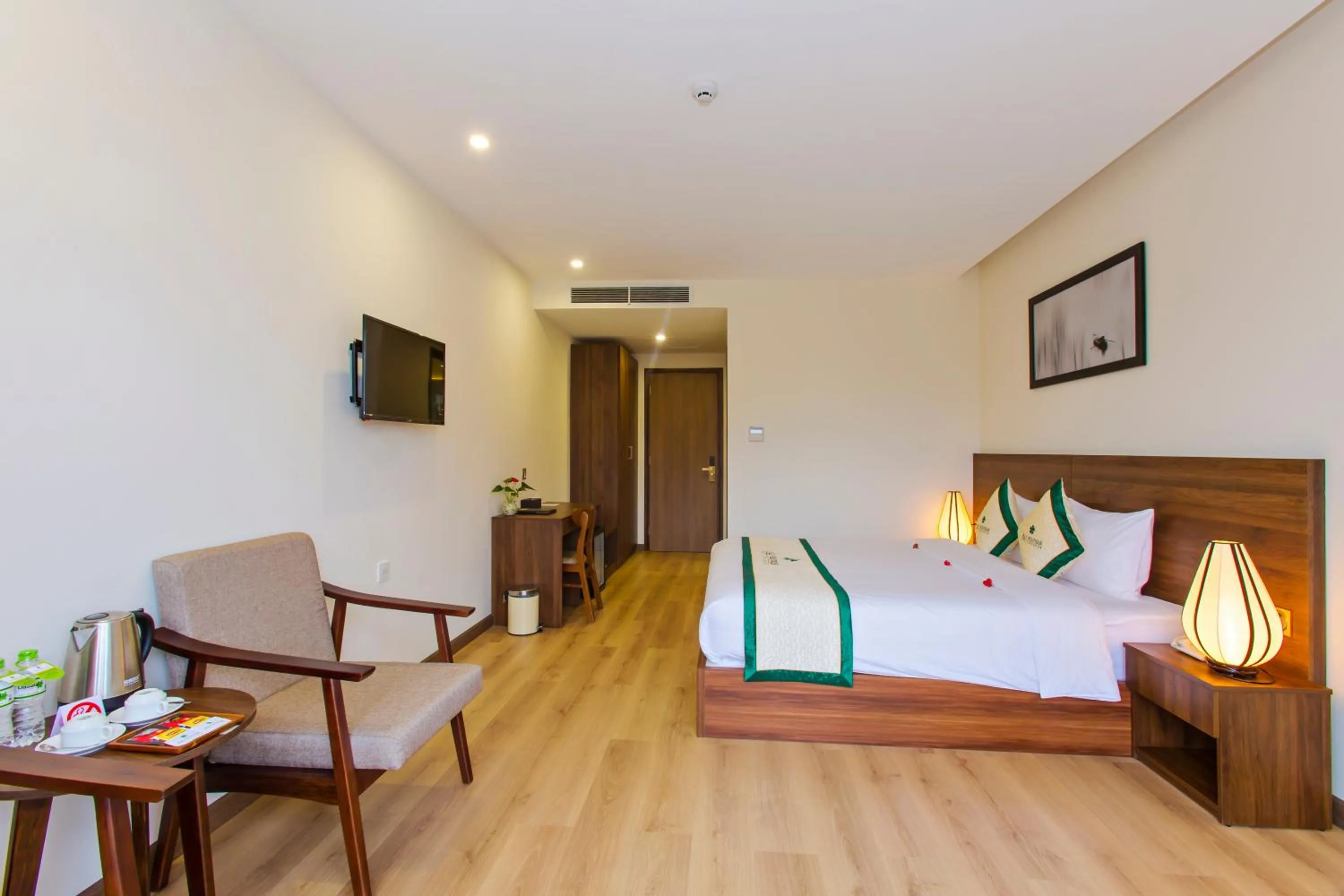 Decorative detail, Bed in Ally Beach Boutique Hotel Hoian