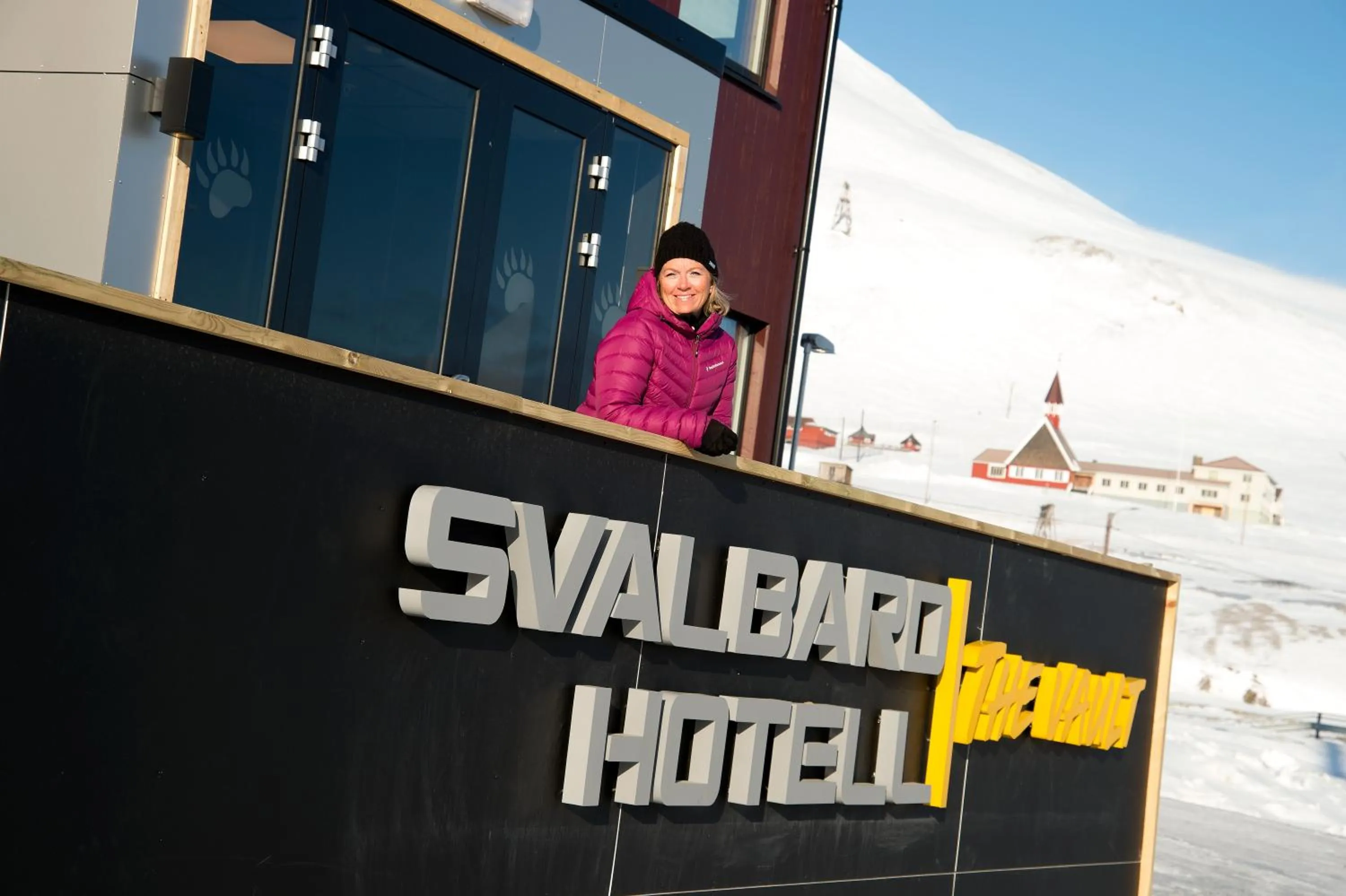 Facade/entrance in Svalbard Hotell | The Vault