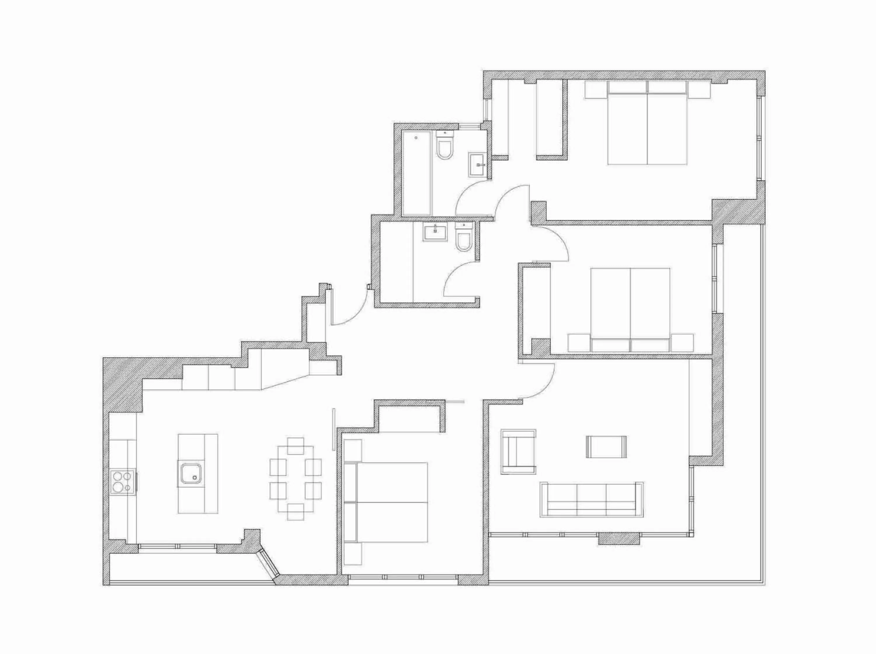 Floor plan in Larroka by FeelFree Rentals