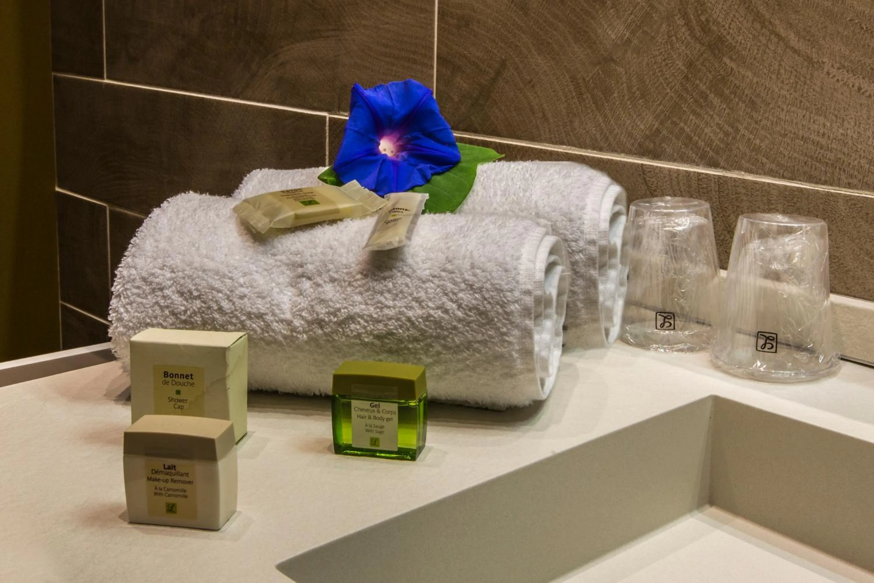 Shower in Logis auberge restaurant Du Vigneron