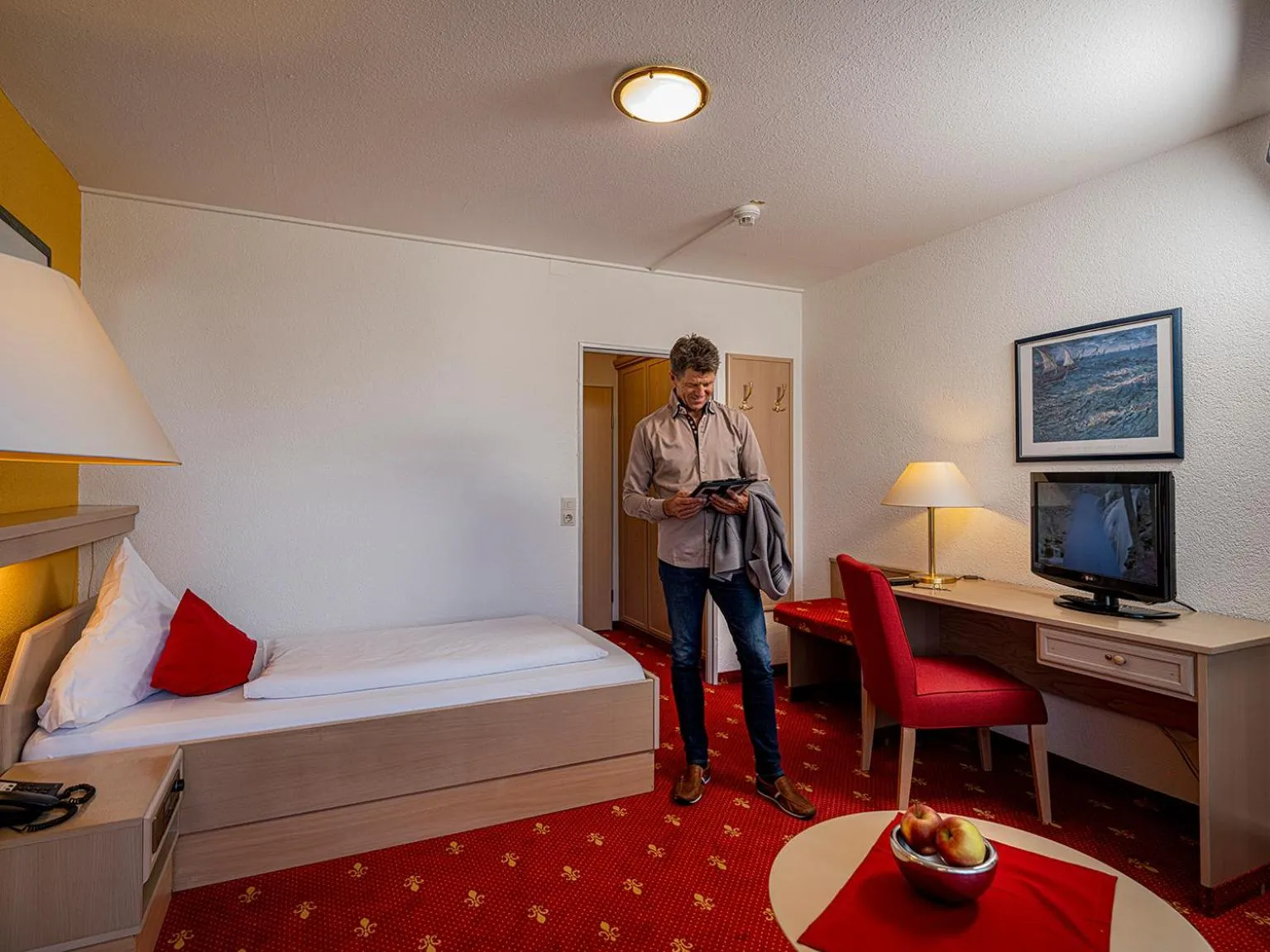 Photo of the whole room, Bed in Kurhotel Panland