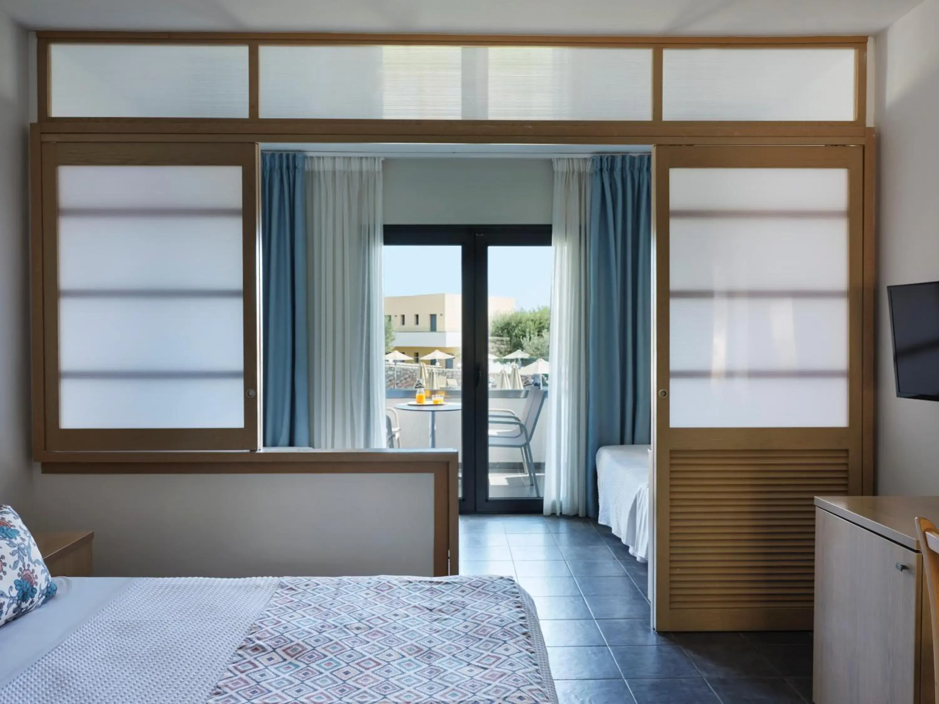 View (from property/room), Bed in Atlantica Mikri Poli Rhodes View (from property/room), Bed in Atlantica Mikri Poli Rhodes