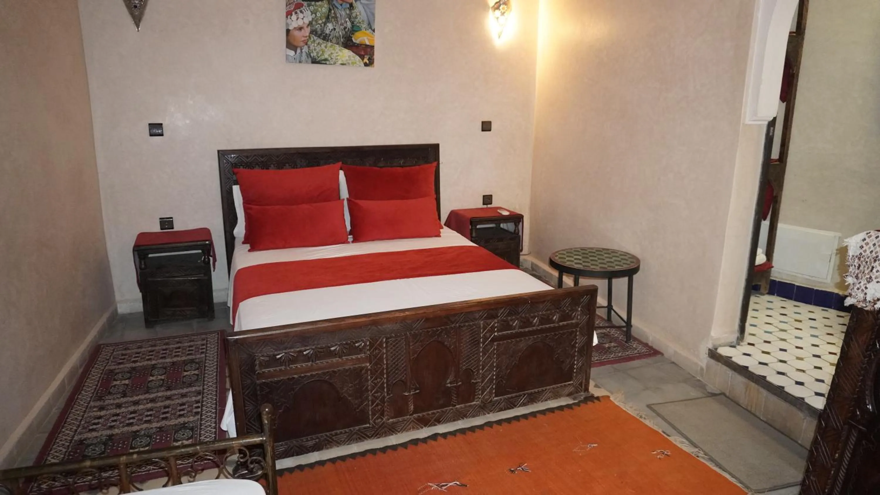 Bed in Riad Saida Atlas