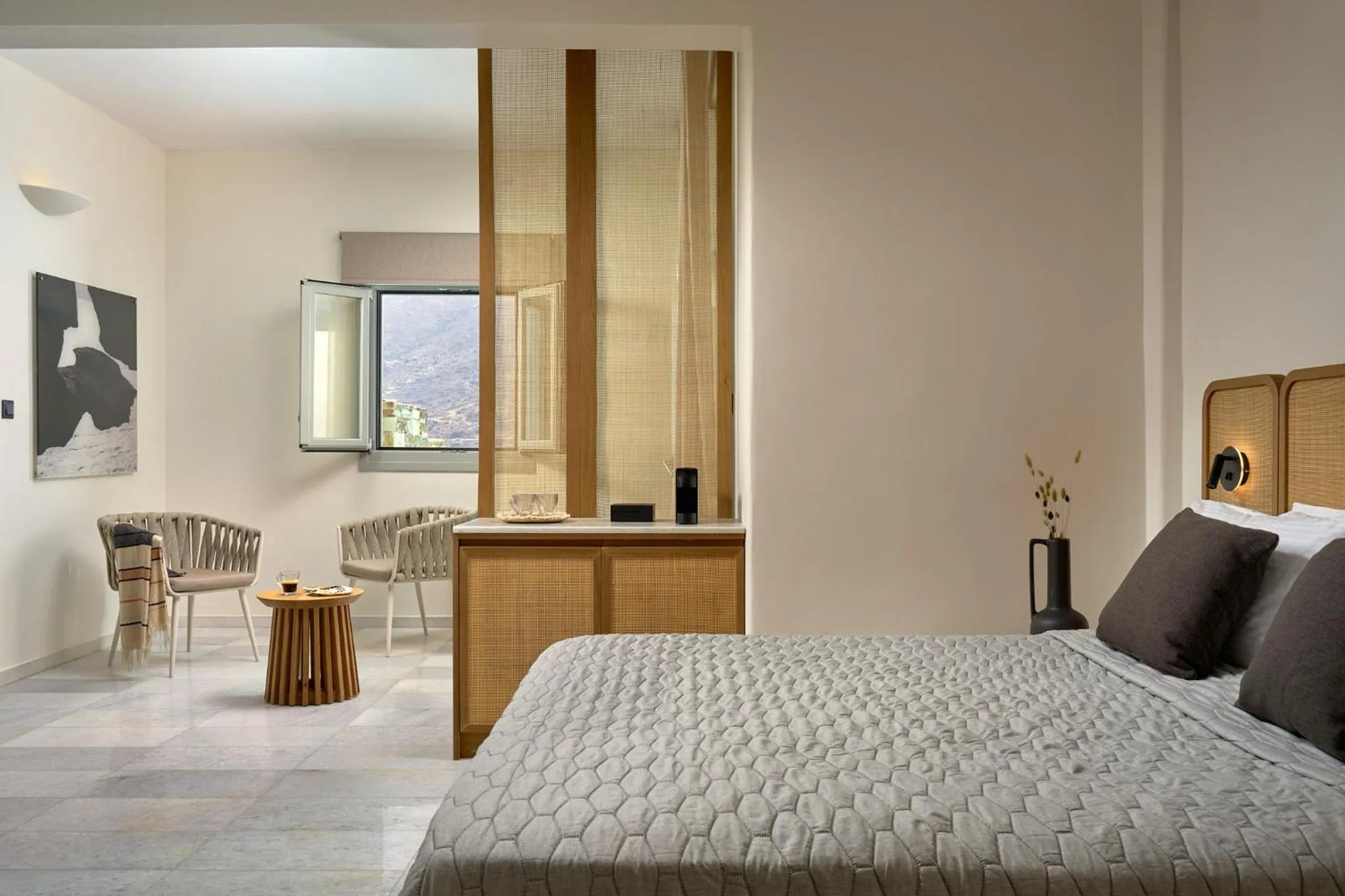 Bed in Ios Palace Hotel & Spa