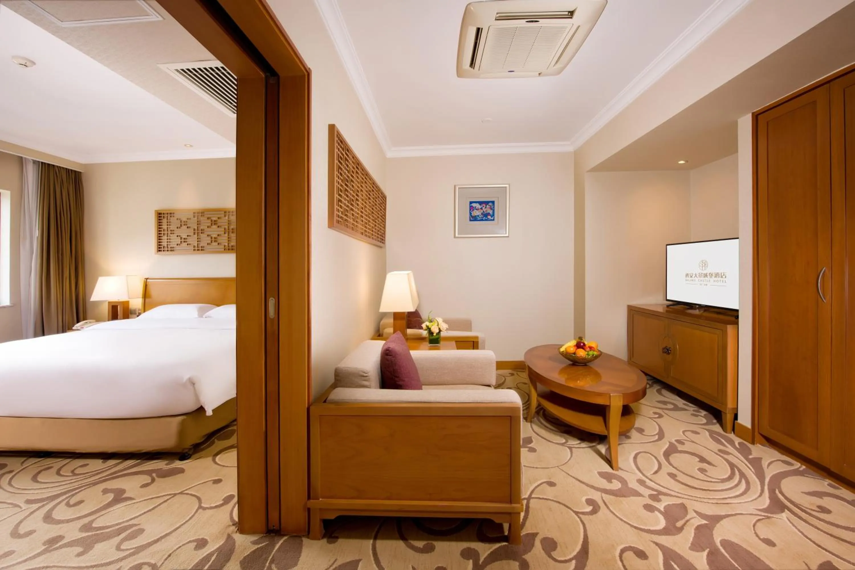 Bedroom, Bed in Xi'an Dajing Castle Hotel Bell Tower & YONGNING Gate