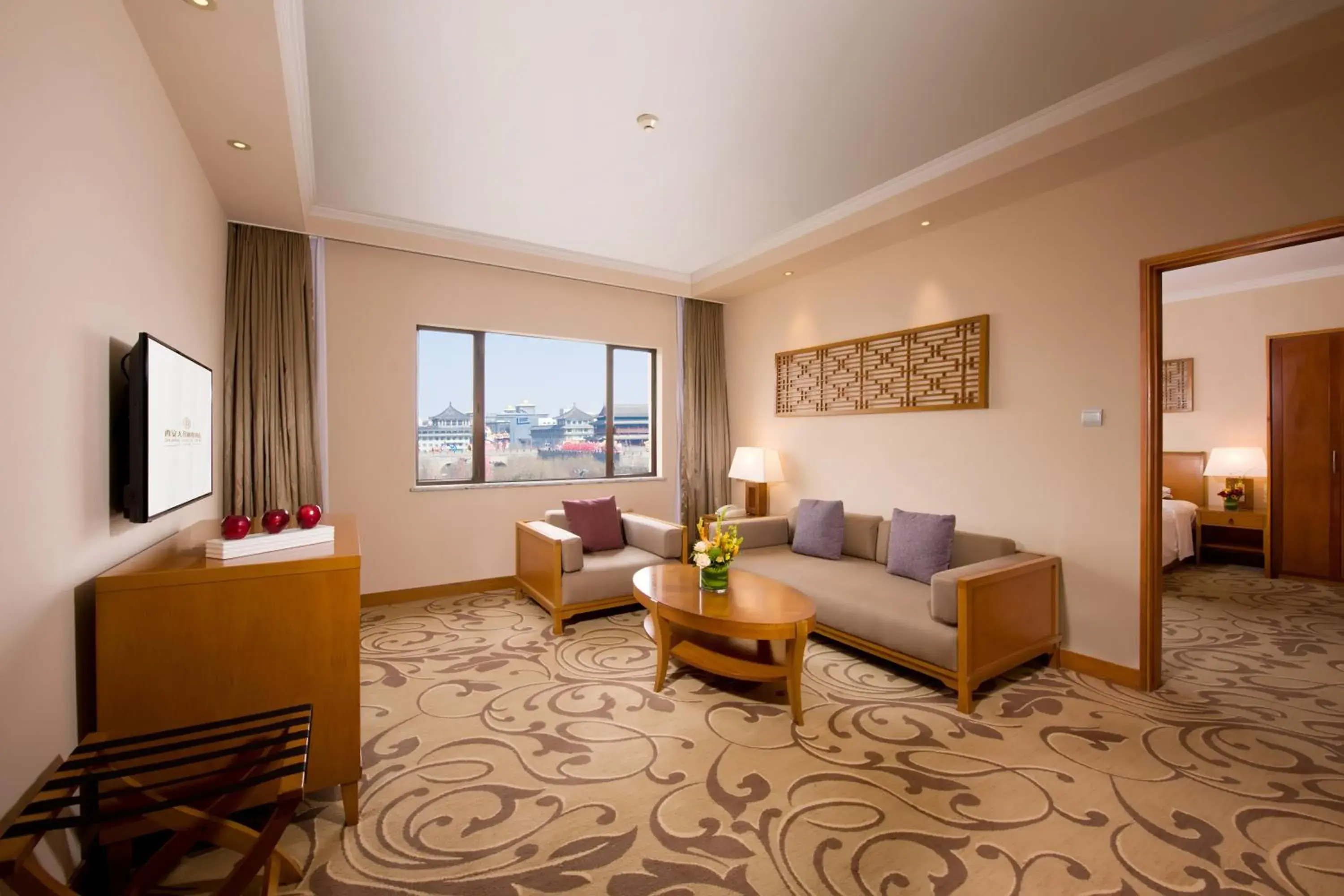 Living room in Xi'an Dajing Castle Hotel Bell Tower & YONGNING Gate Living room in Xi'an Dajing Castle Hotel Bell Tower & YONGNING Gate