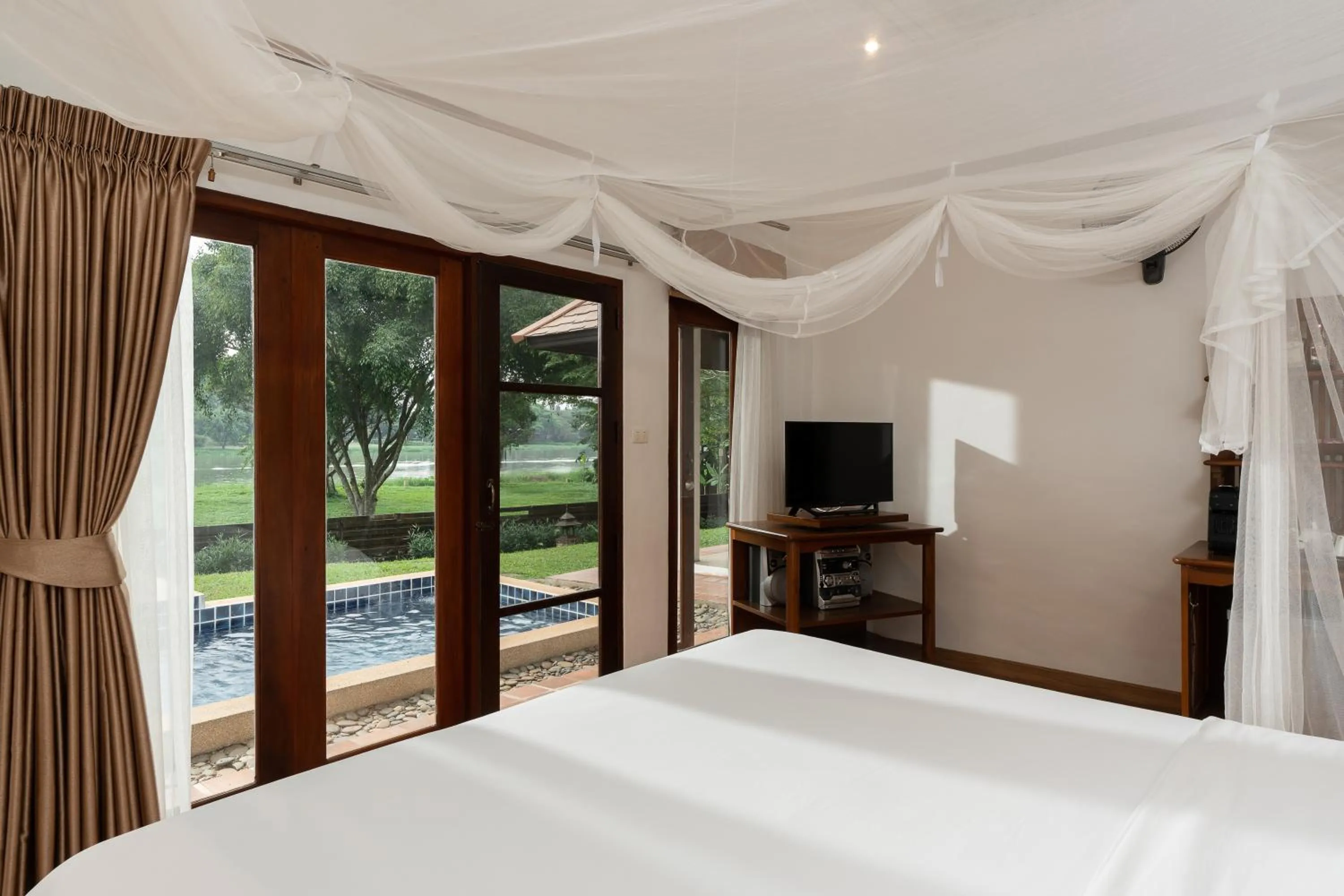 View (from property/room), Bed in The Legend Chiang Rai Boutique River Resort & Spa
