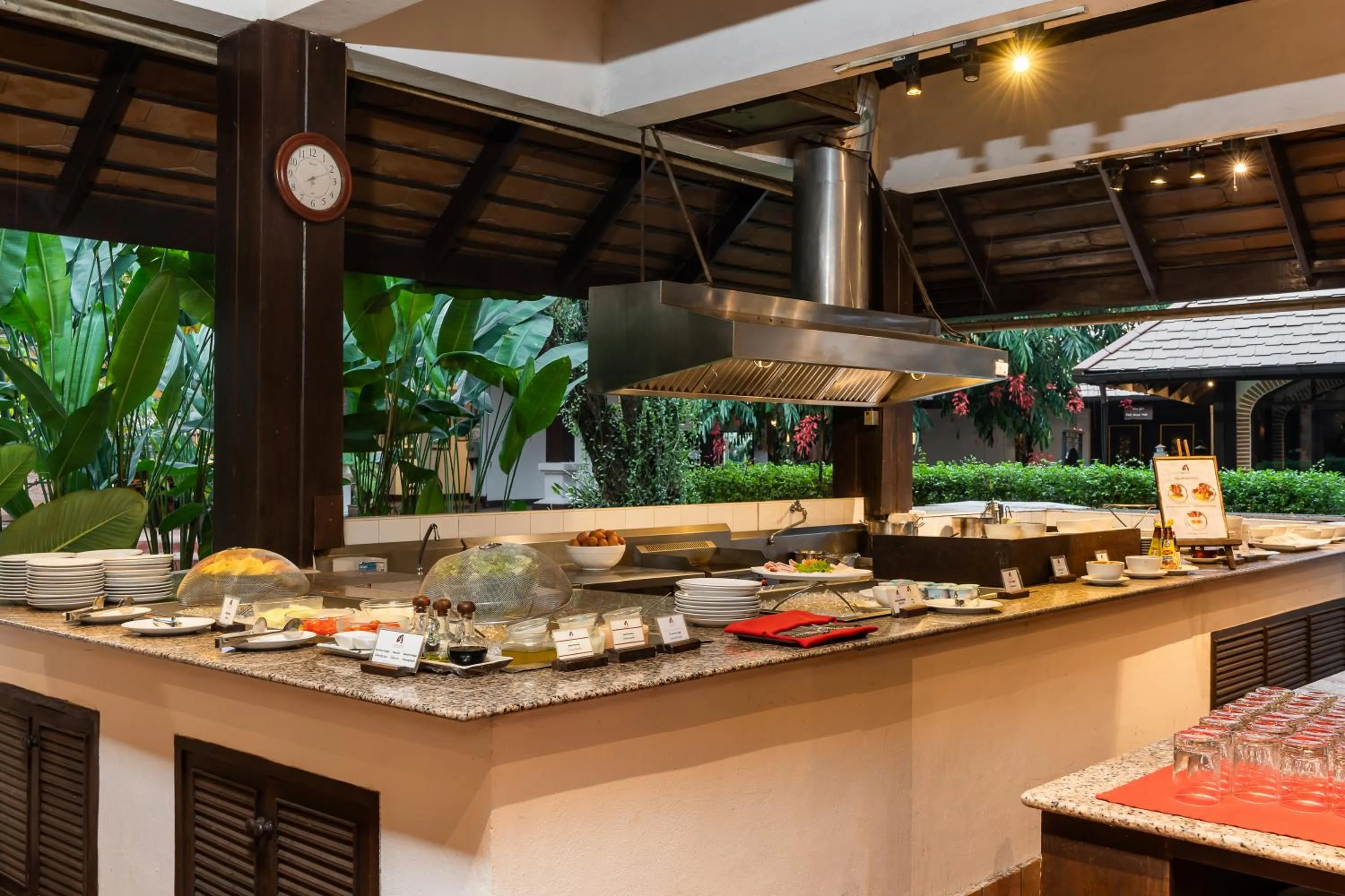 Buffet breakfast in The Legend Chiang Rai Boutique River Resort & Spa