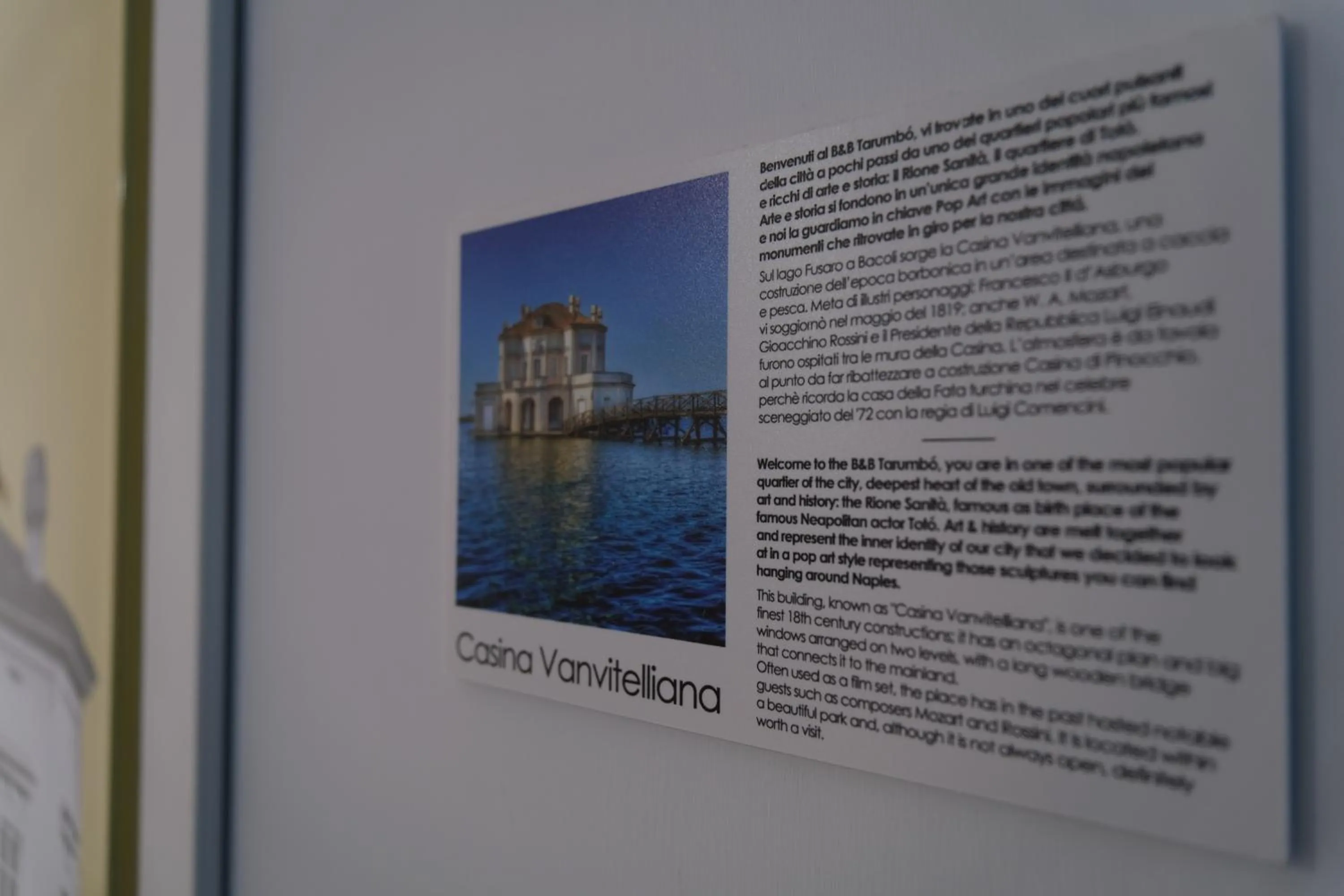 Decorative detail in B&B Tarumbò