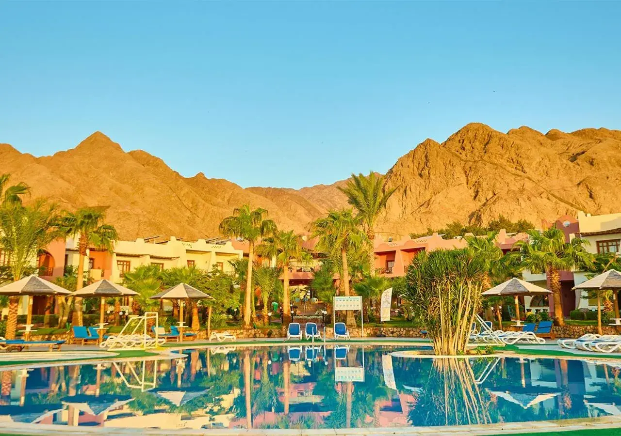 Pool view in Tropitel Dahab Oasis Pool view in Tropitel Dahab Oasis