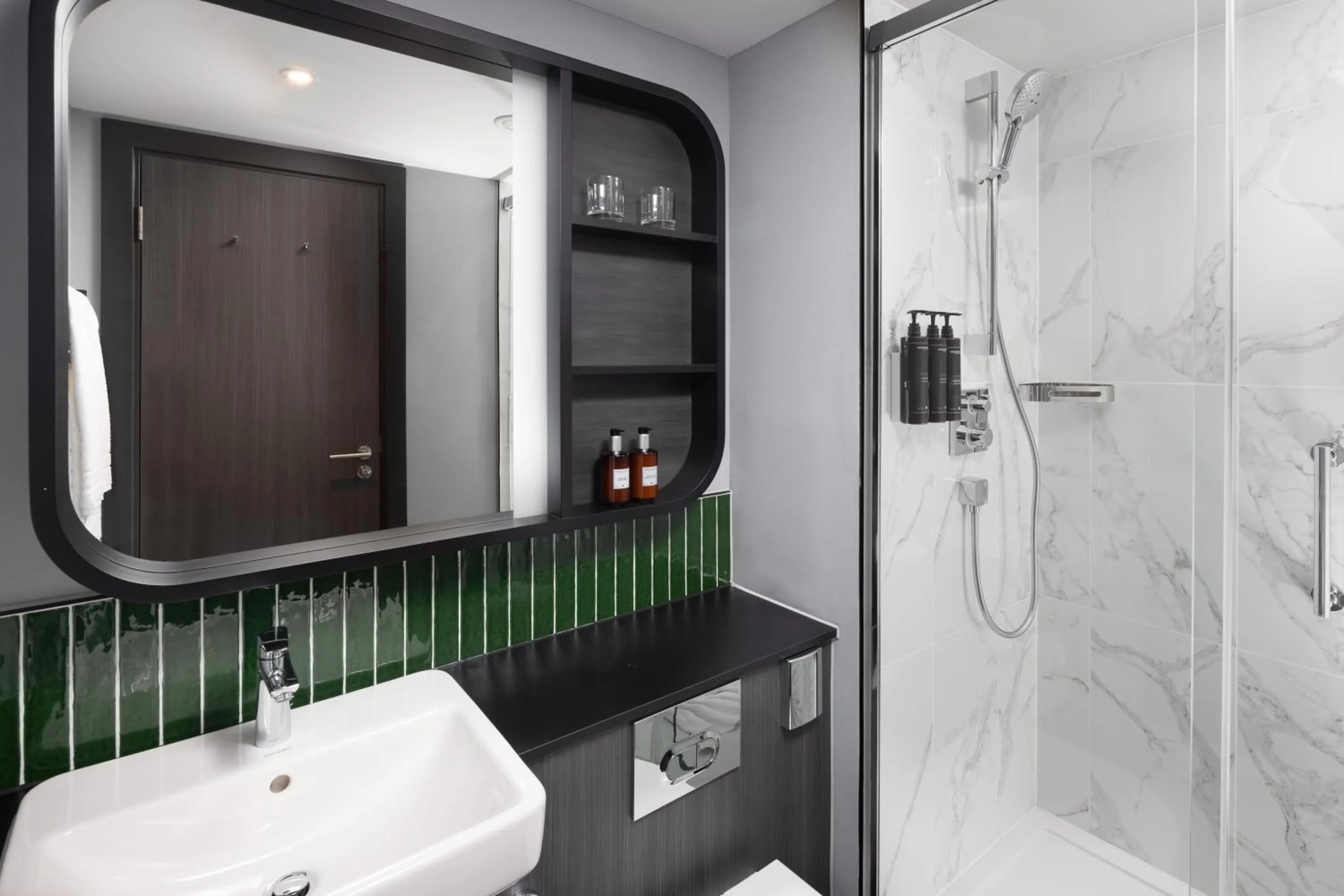 Shower in Residence Inn by Marriott Manchester Piccadilly