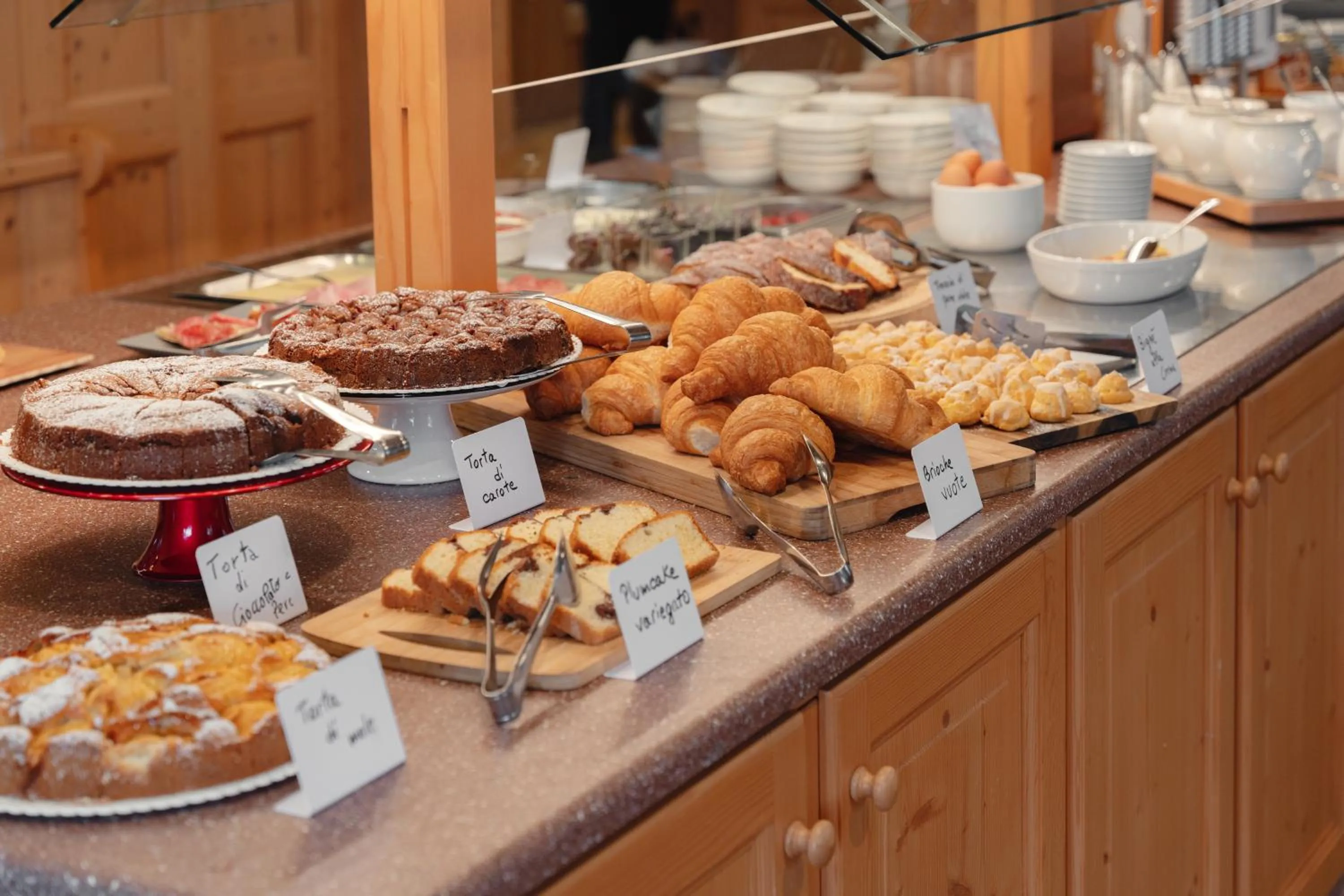 Italian breakfast in Berg Hotel Latemar Spitze