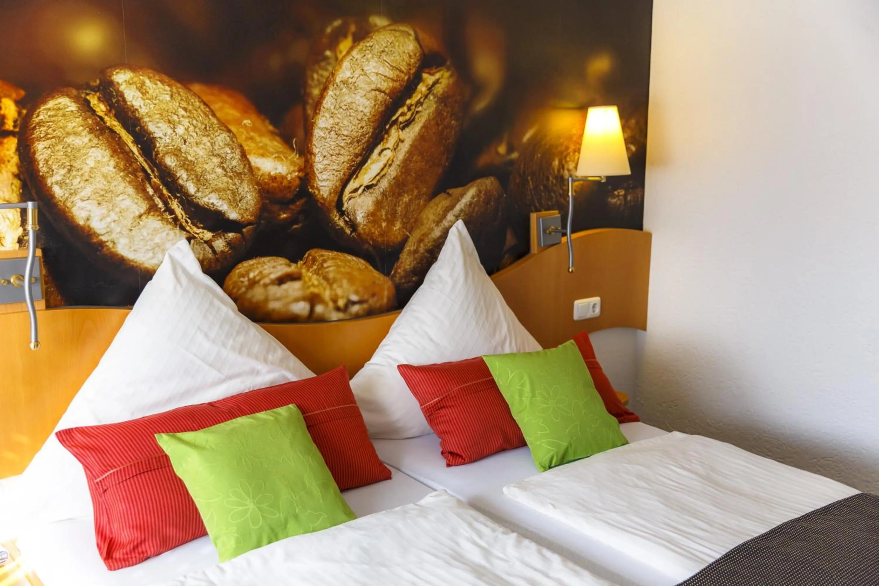 Bed in Hotel Rheingold