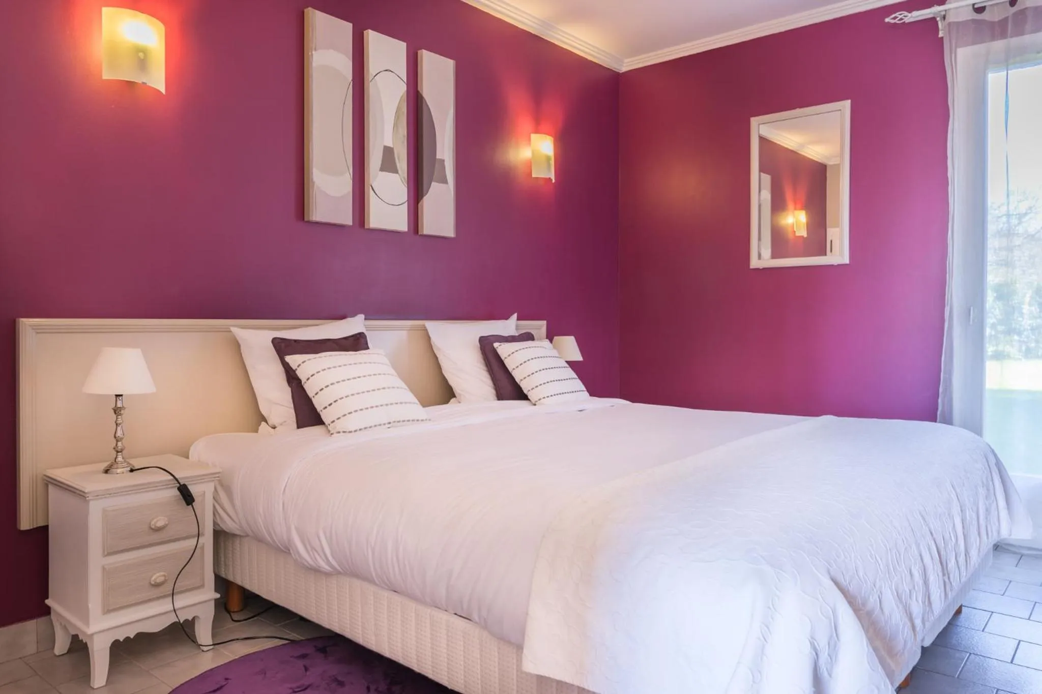 Bedroom, Bed in Logis Hotel Le Nuage