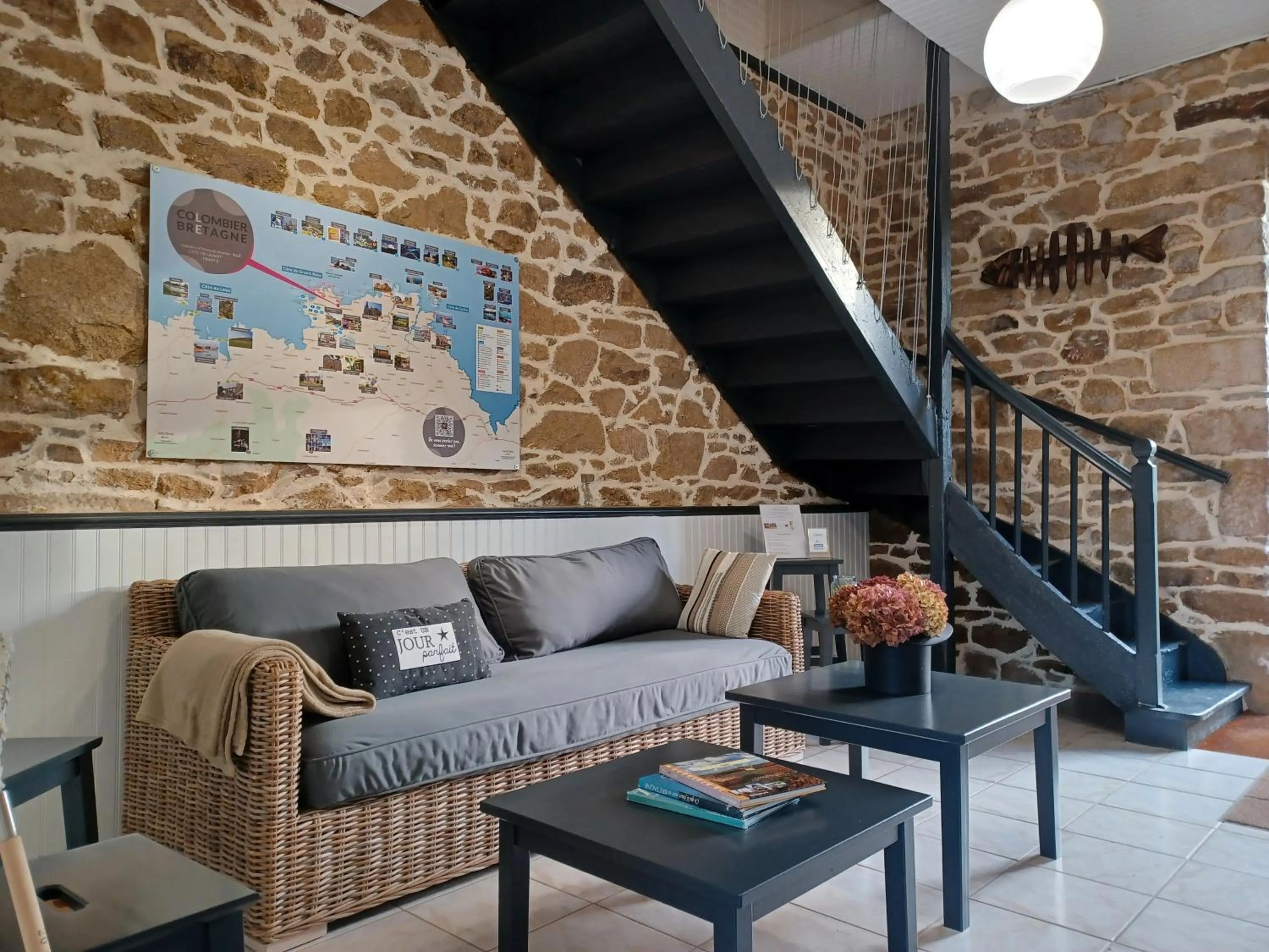 Lobby or reception in Le Colombier Bretagne