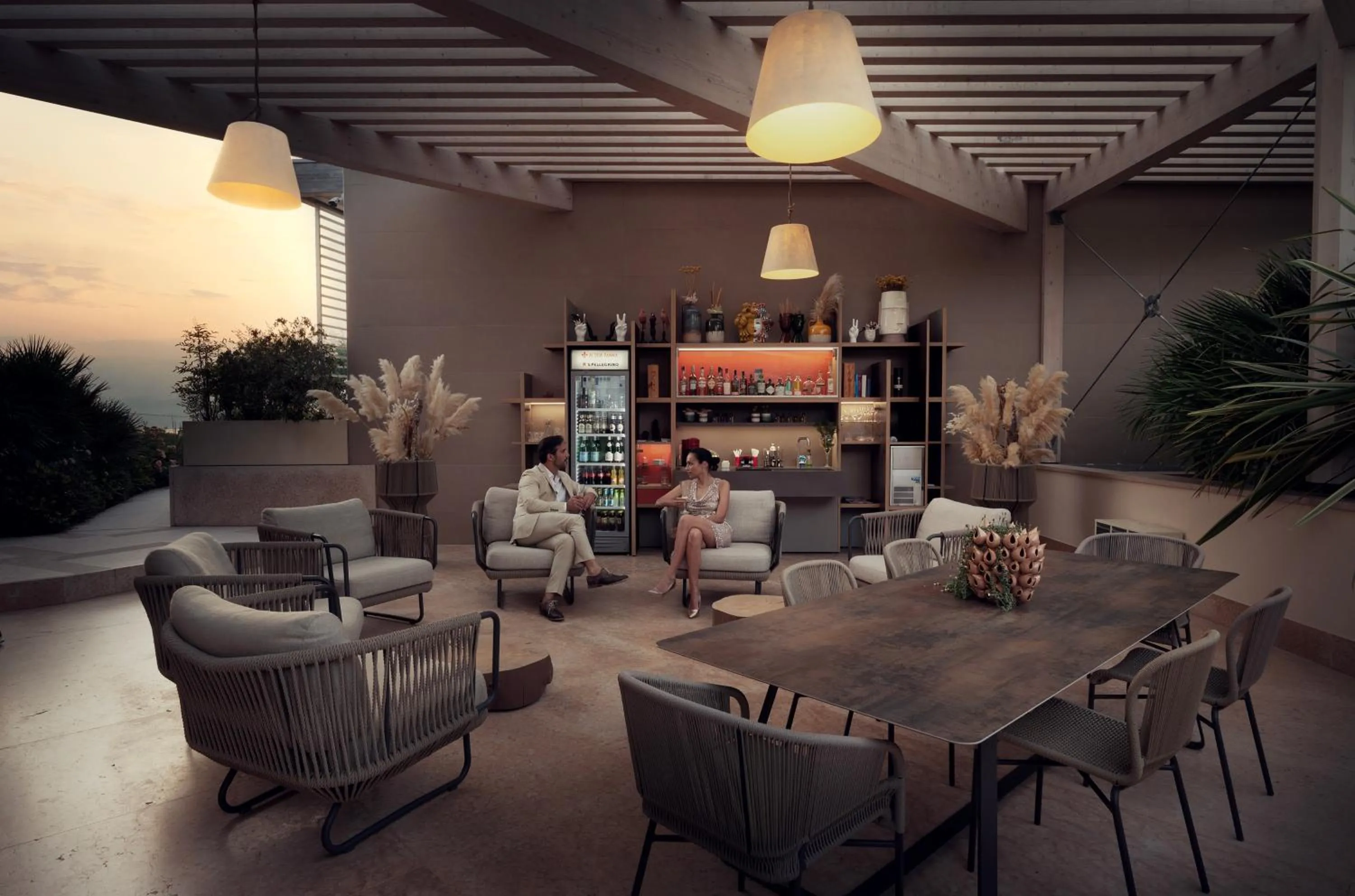 Lounge or bar in San Colombano Suites