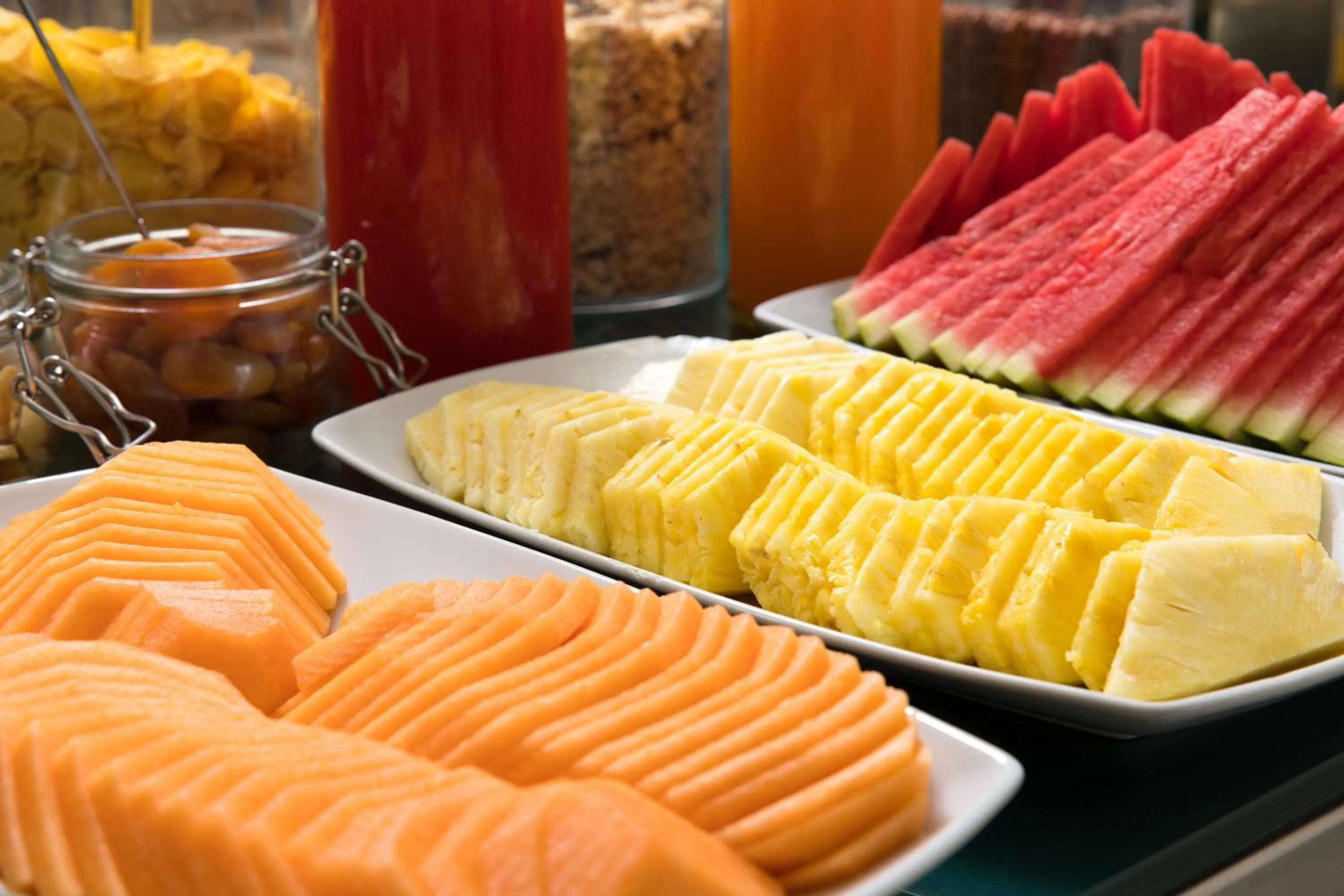 Buffet breakfast in Les Sables Noirs & Spa