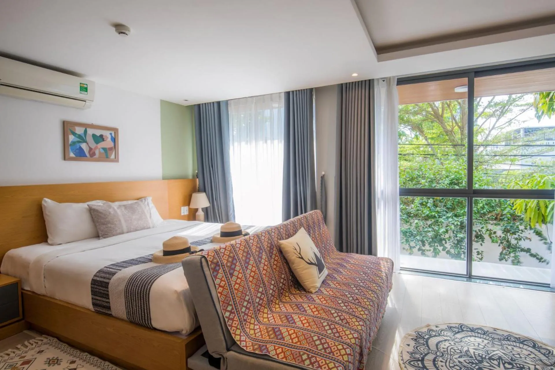 View (from property/room), Bed in Sanayen Villa & Residences - Pool and Close Beach