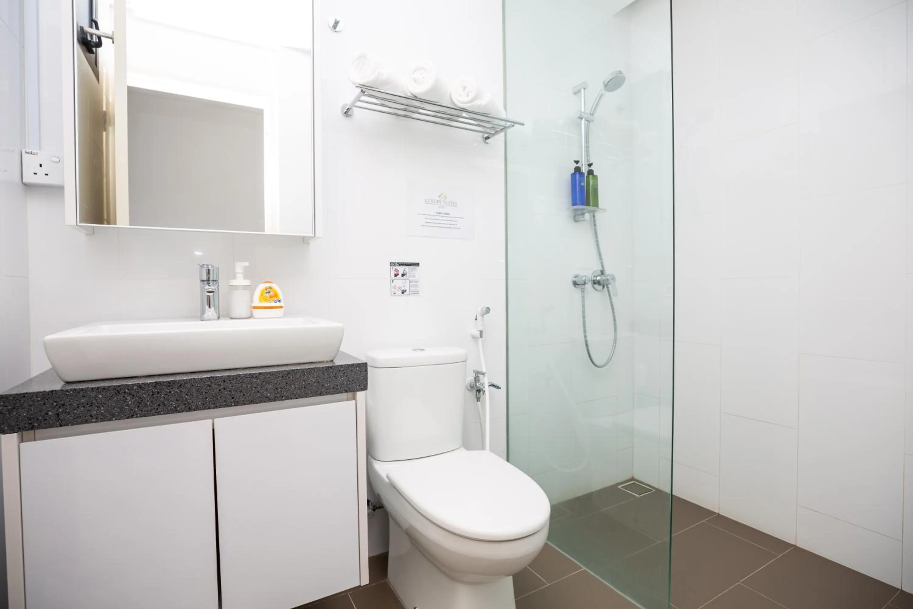 Shower in KL Sentral Bangsar Suites EST BY PSM LUXURY SUITES