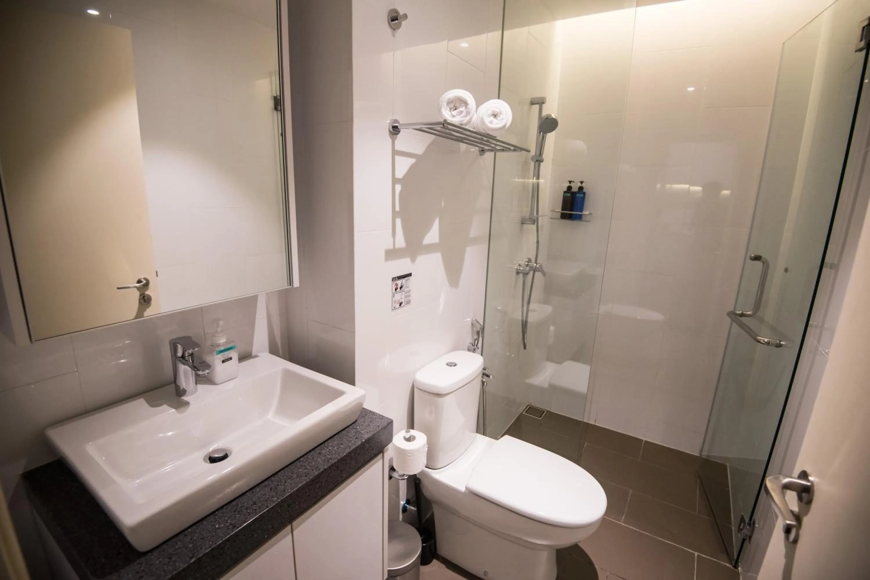 Shower in KL Sentral Bangsar Suites EST BY PSM LUXURY SUITES