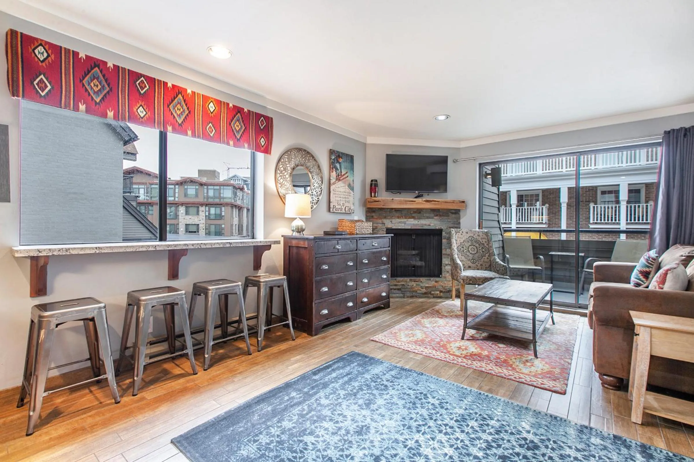 Living room in The Lodge at the Mountain Village by All Seasons Resort Lodging