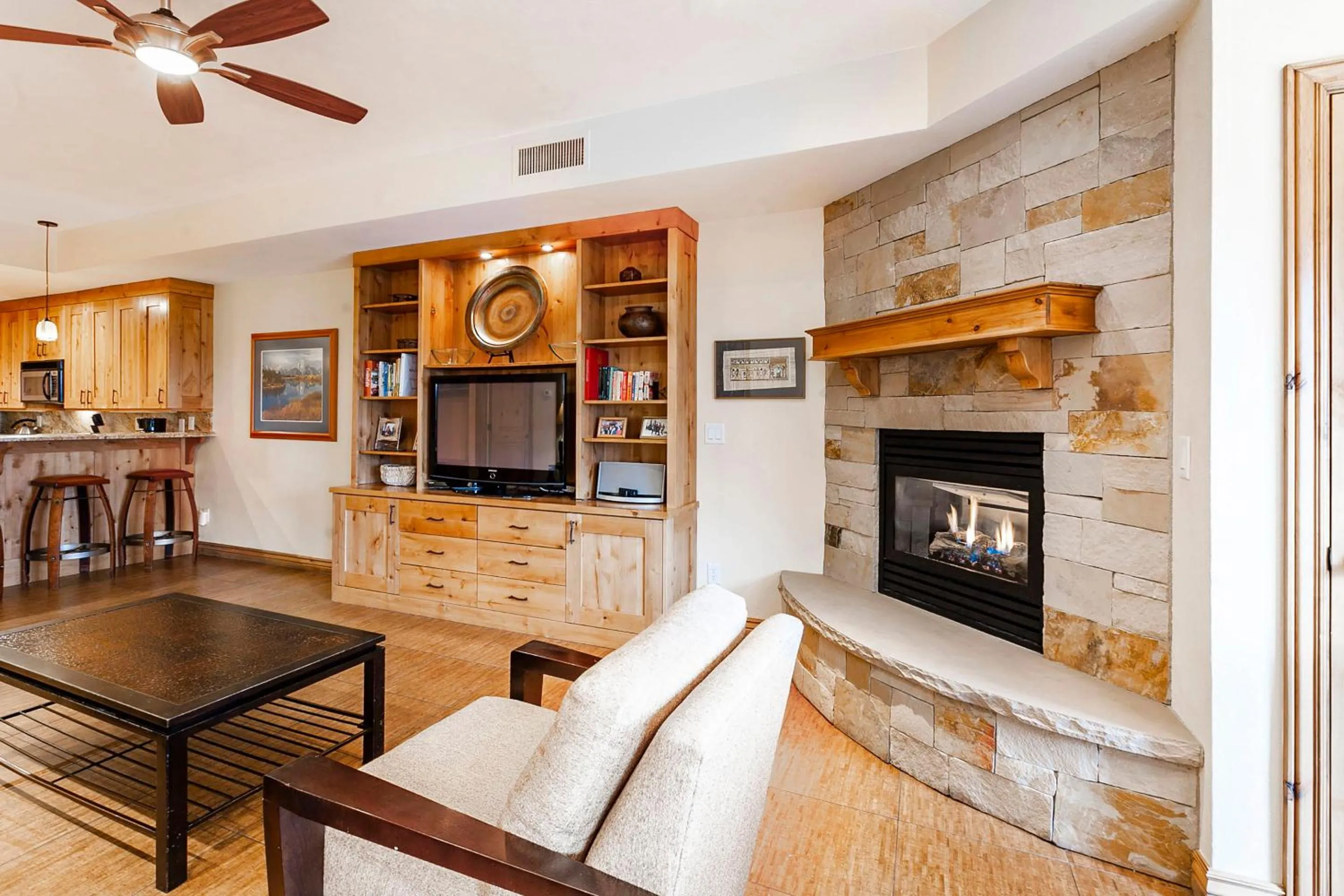 Living room in The Lodge at the Mountain Village by All Seasons Resort Lodging