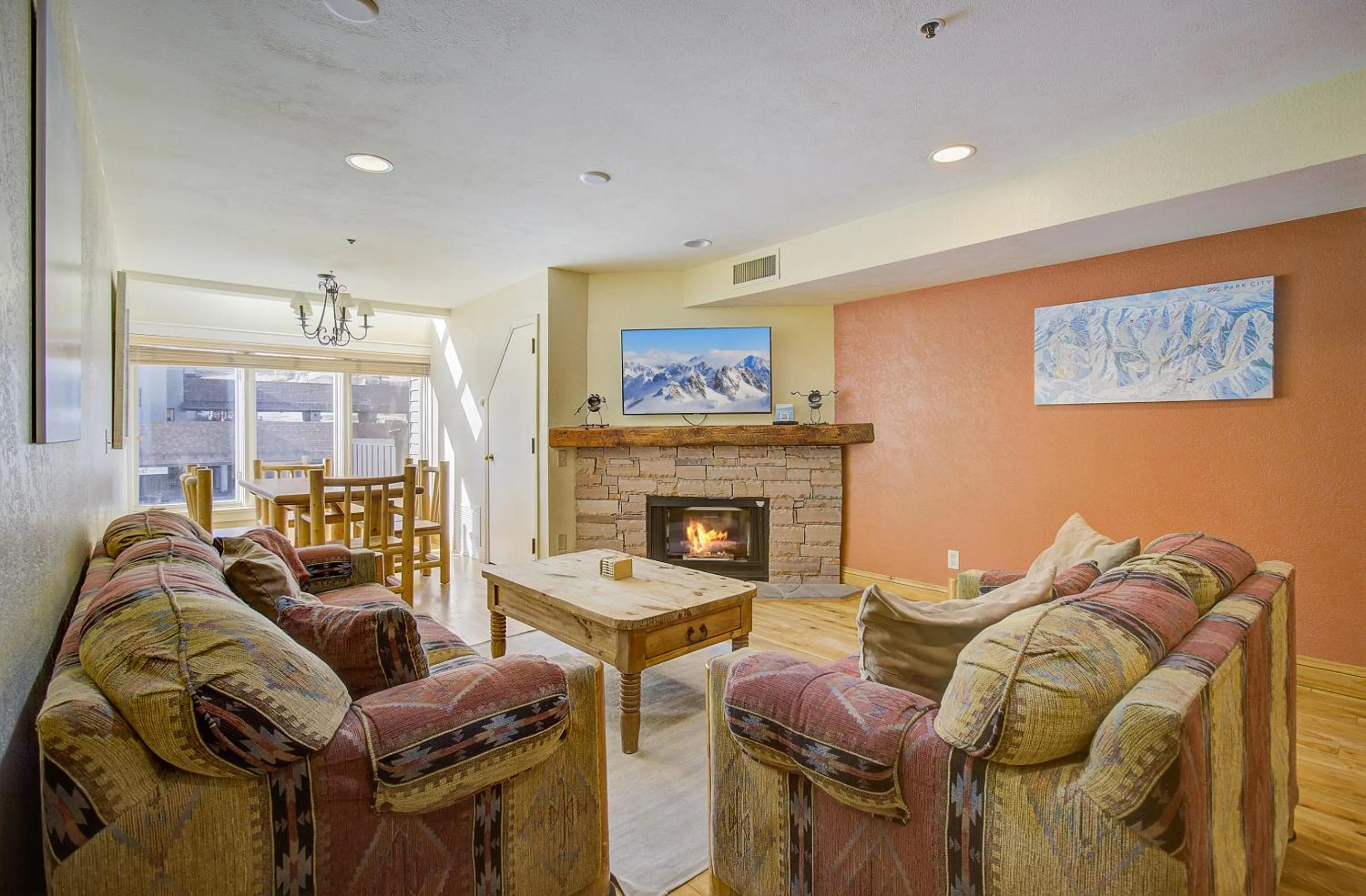 Living room in The Lodge at the Mountain Village by All Seasons Resort Lodging