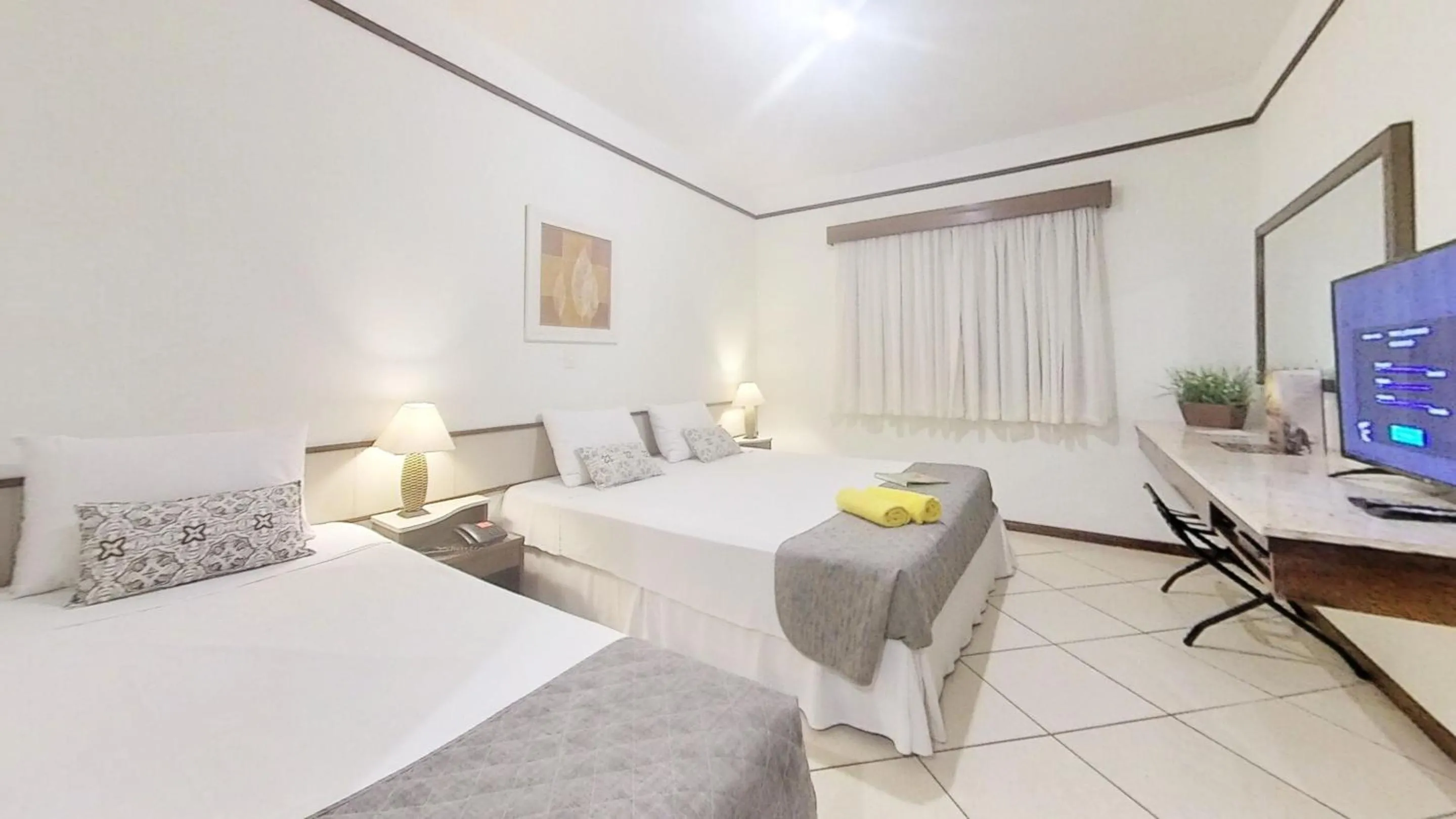 Bed in Hotel Ilhas do Caribe - Na melhor região da Praia da Enseada