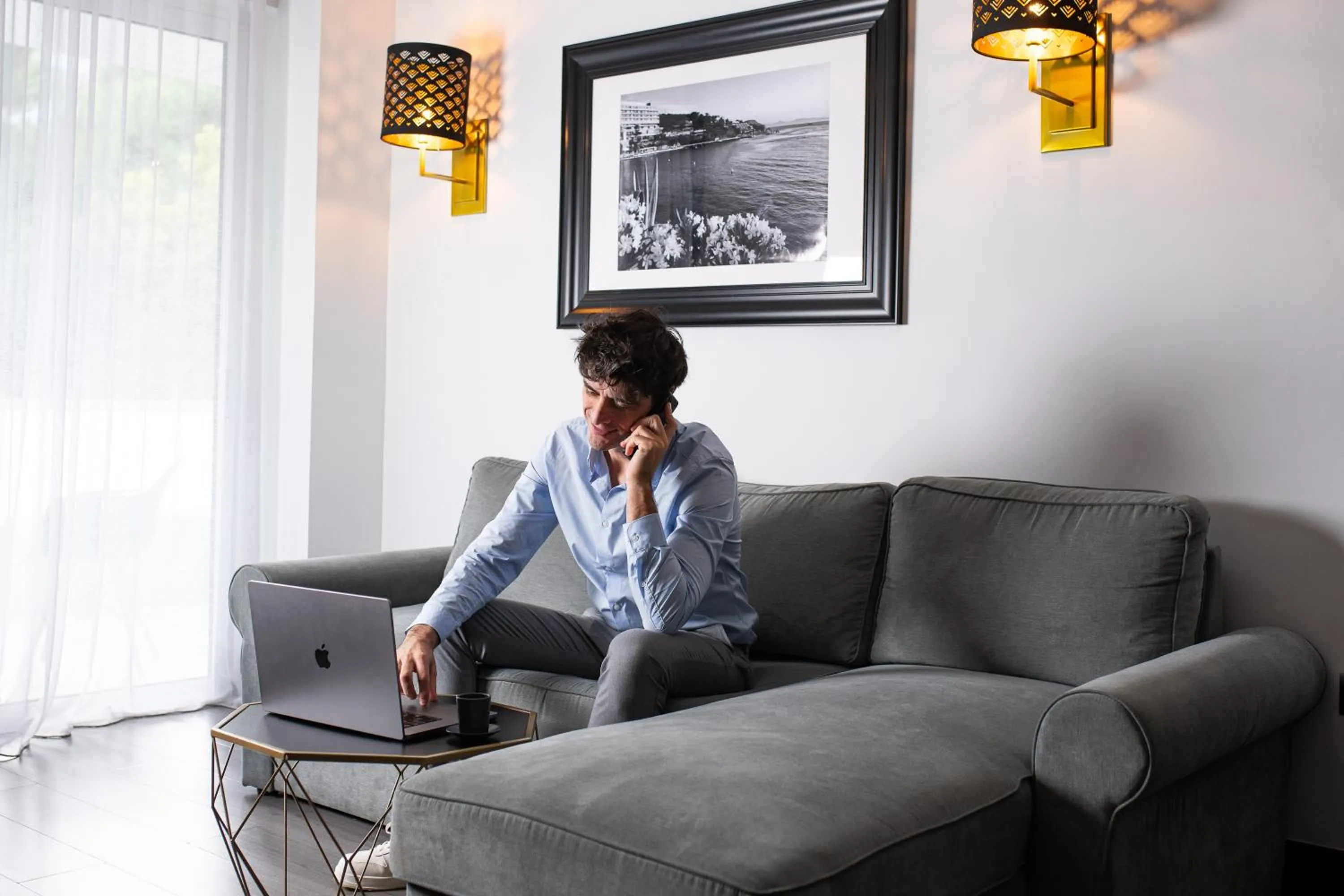 Seating area in Athenian Riviera Hotel& Suites
