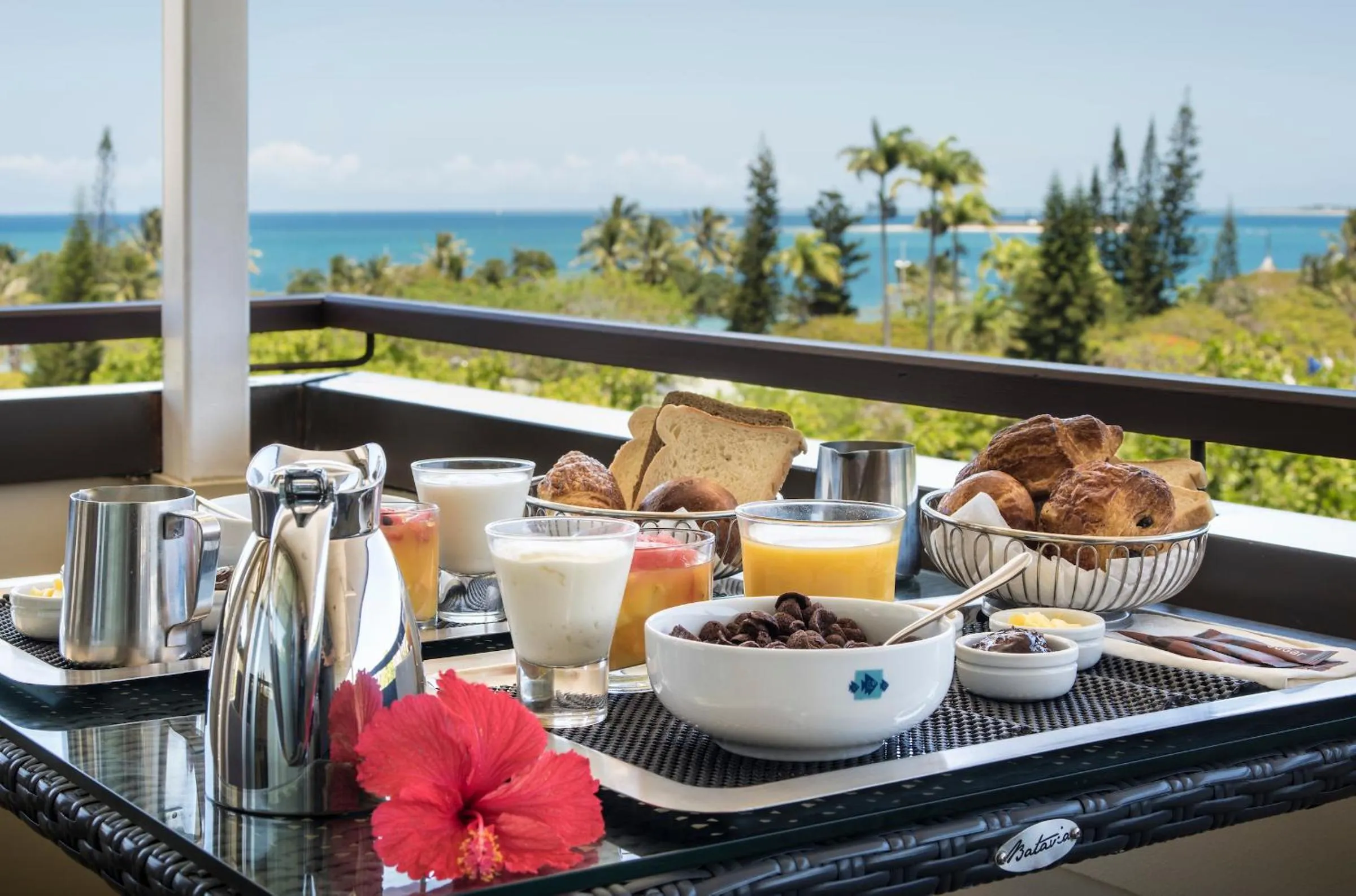 Balcony/Terrace in Hôtel Le Lagon