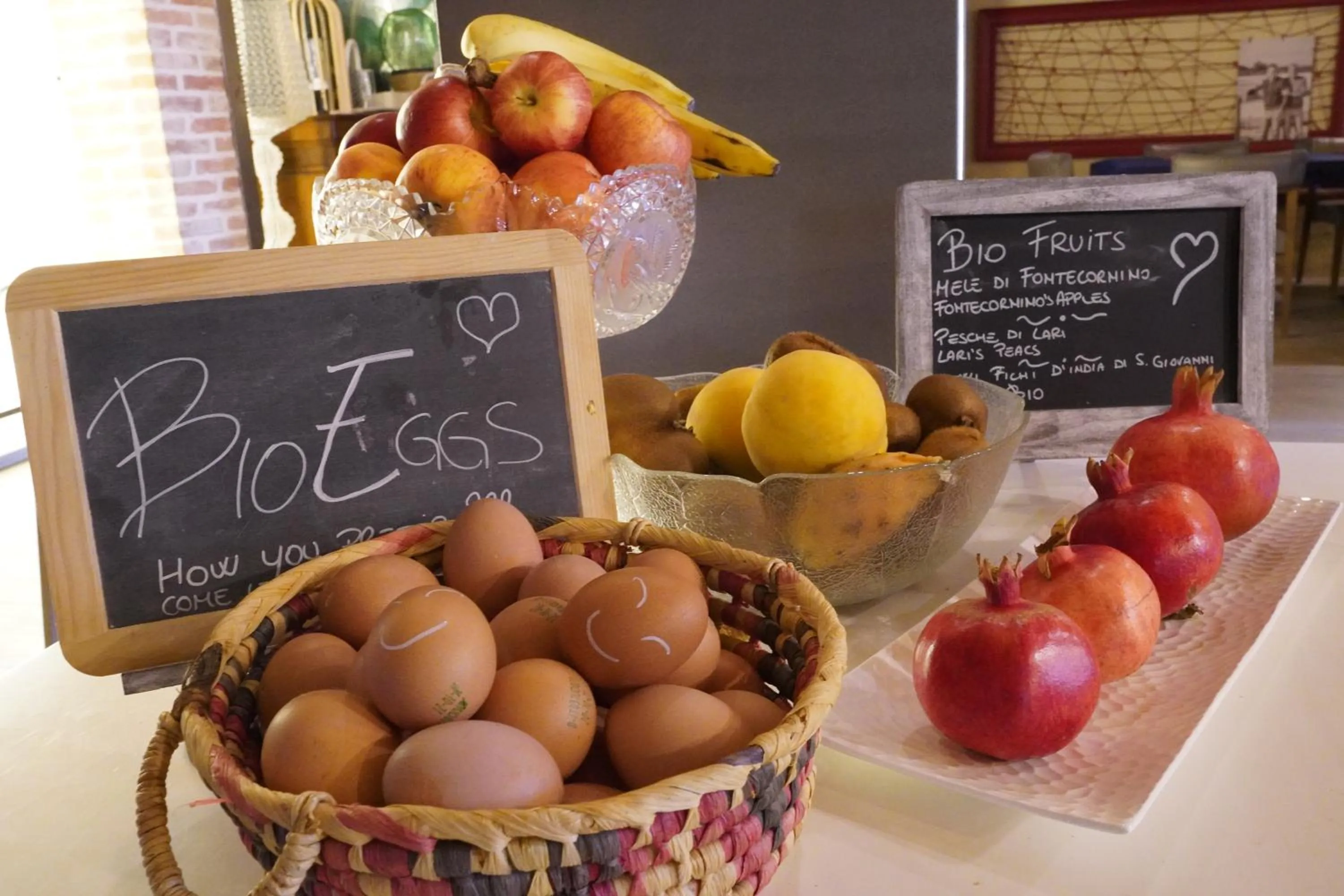 Food and drinks in B&B Diacceroni