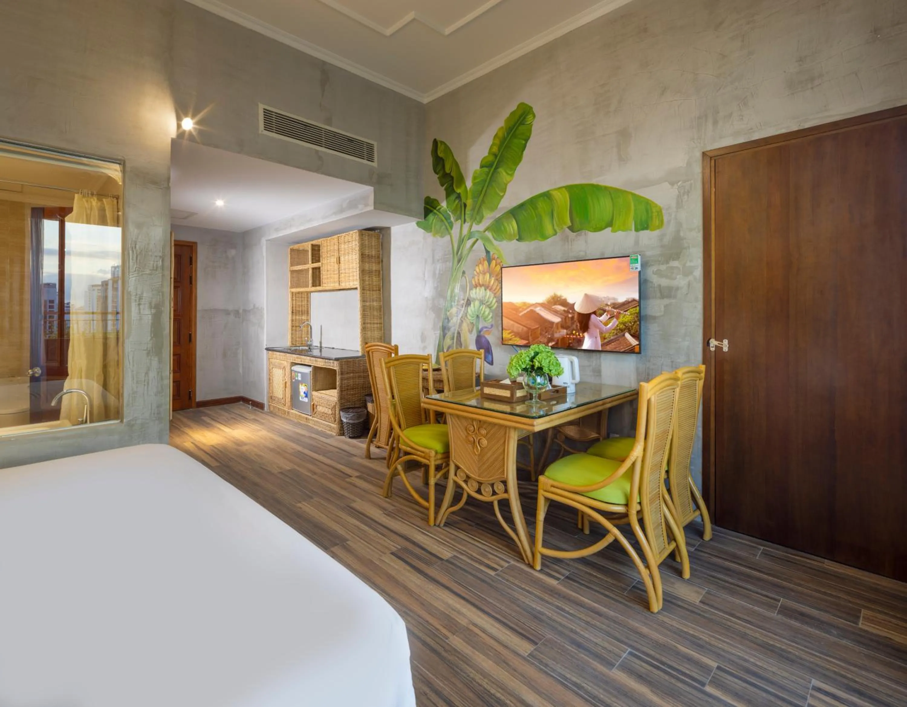 Seating area, Bed in MissBamboo Hotel Nha Trang