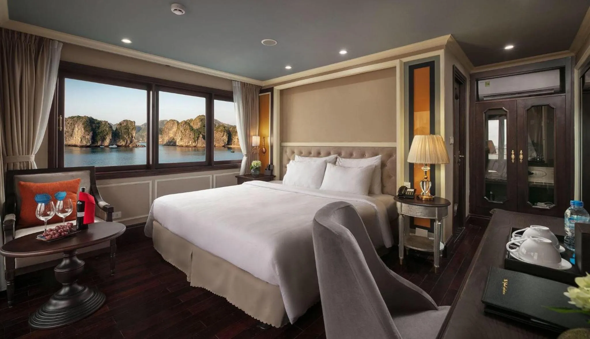 Bed in Halong Athena Cruise