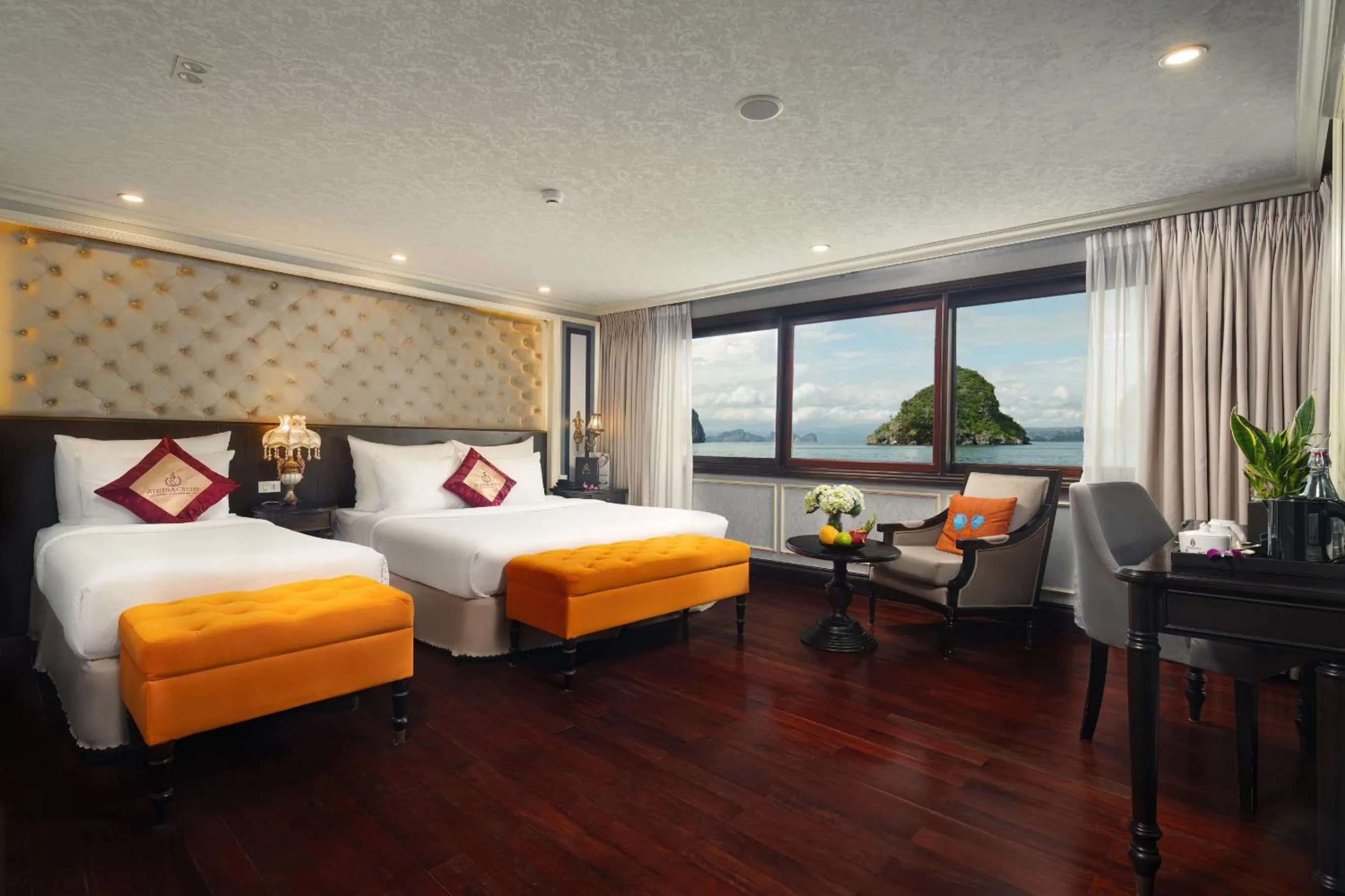 Bedroom, Bed in Halong Athena Cruise