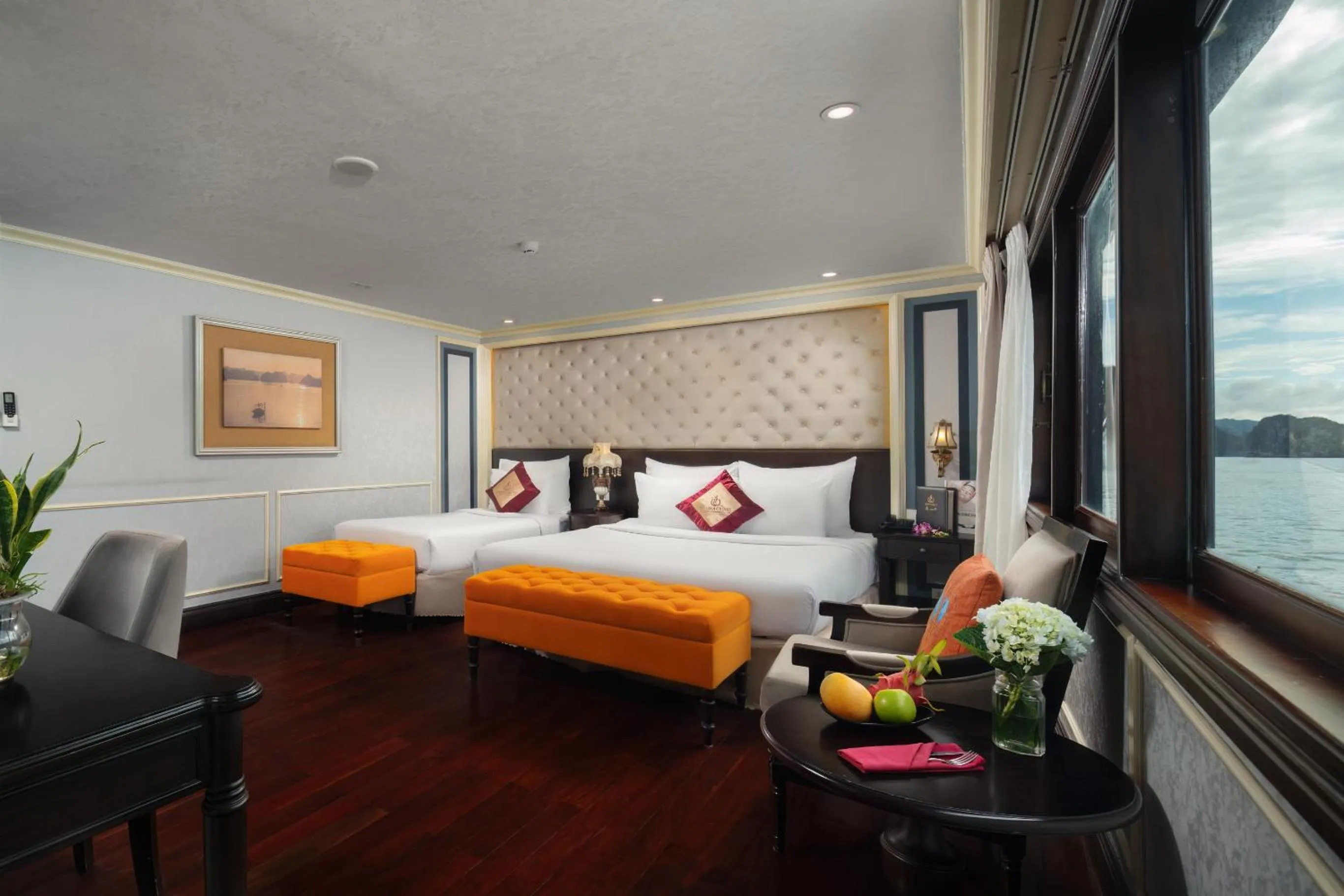 Bedroom, Bed in Halong Athena Cruise