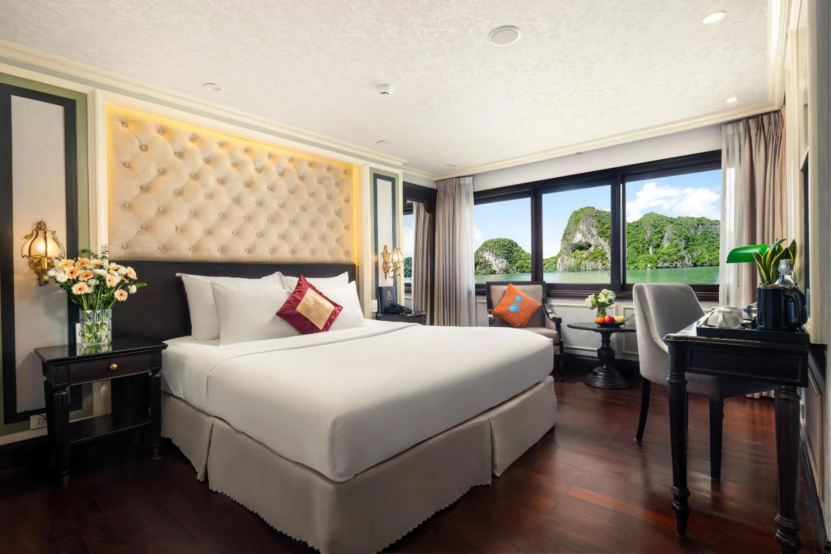 Bedroom, Bed in Halong Athena Cruise