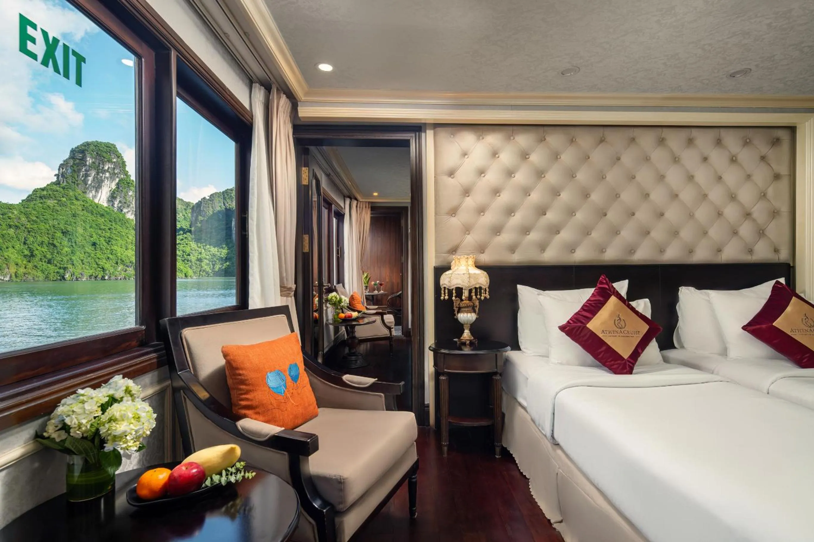 Bedroom, Bed in Halong Athena Cruise